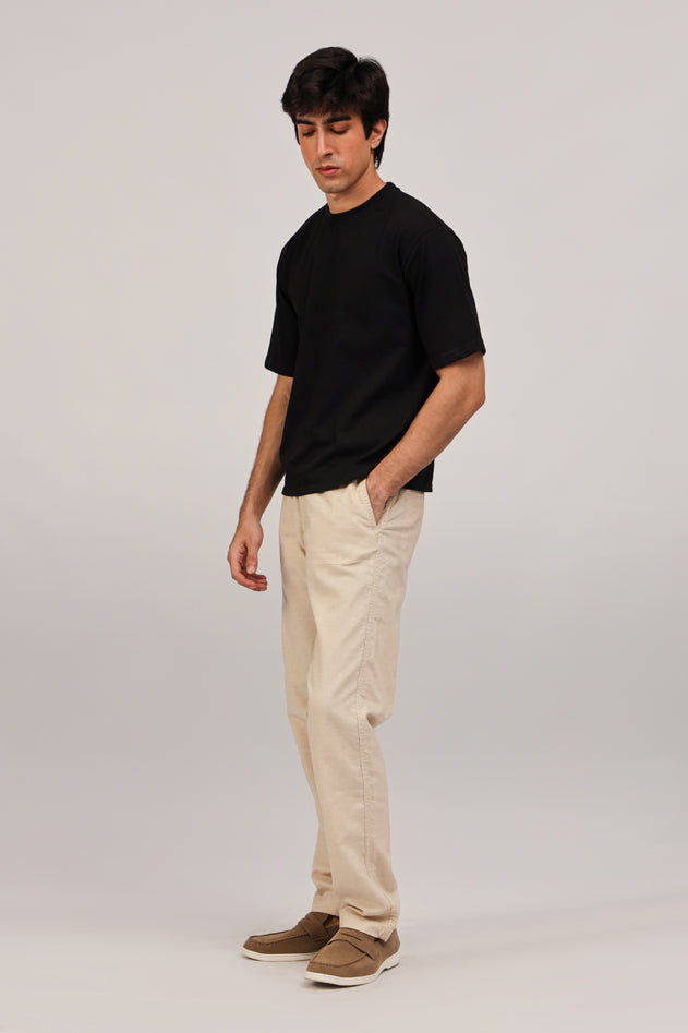 Linen Straight Fit Trousers