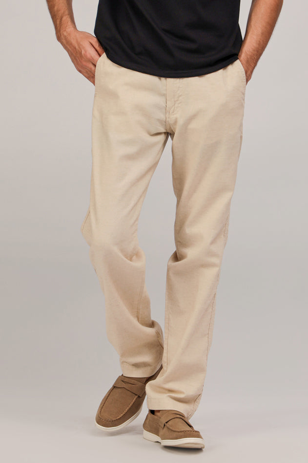 Linen Straight Fit Trousers