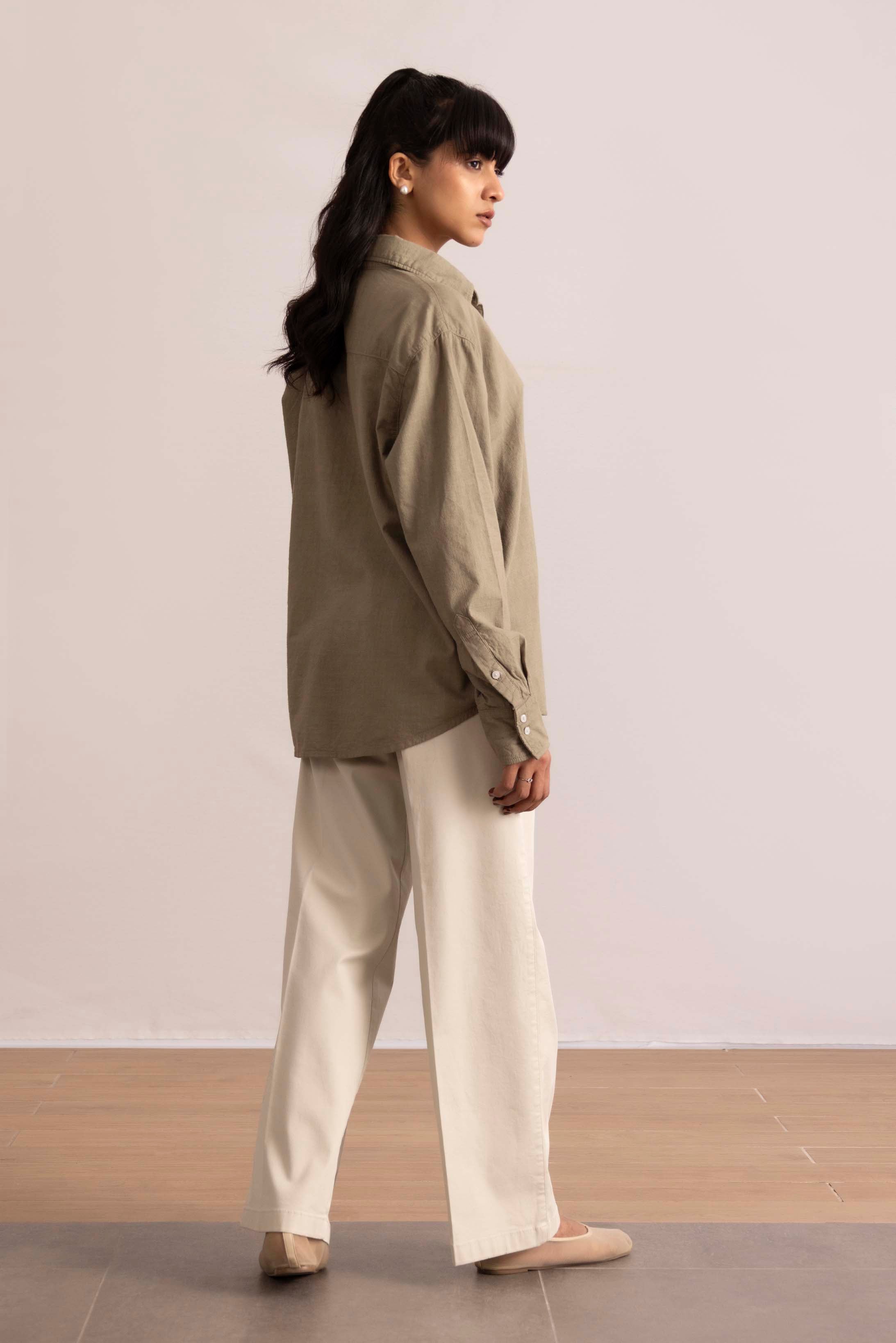 Oversized Linen Button Up Shirt