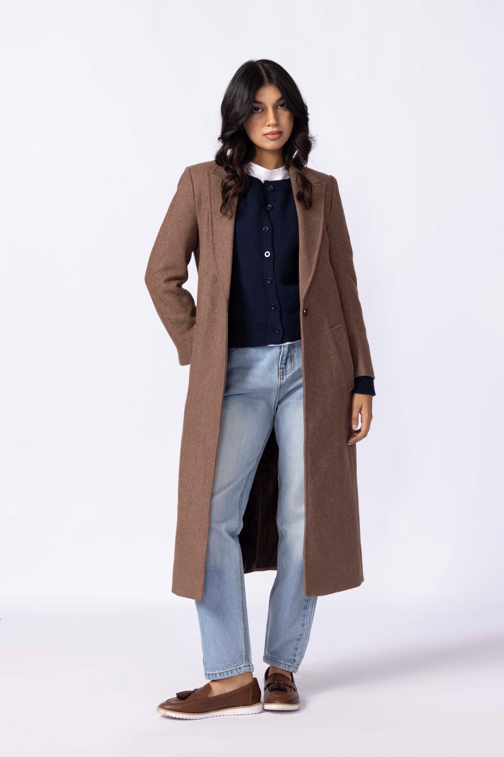 Melange Long Coat