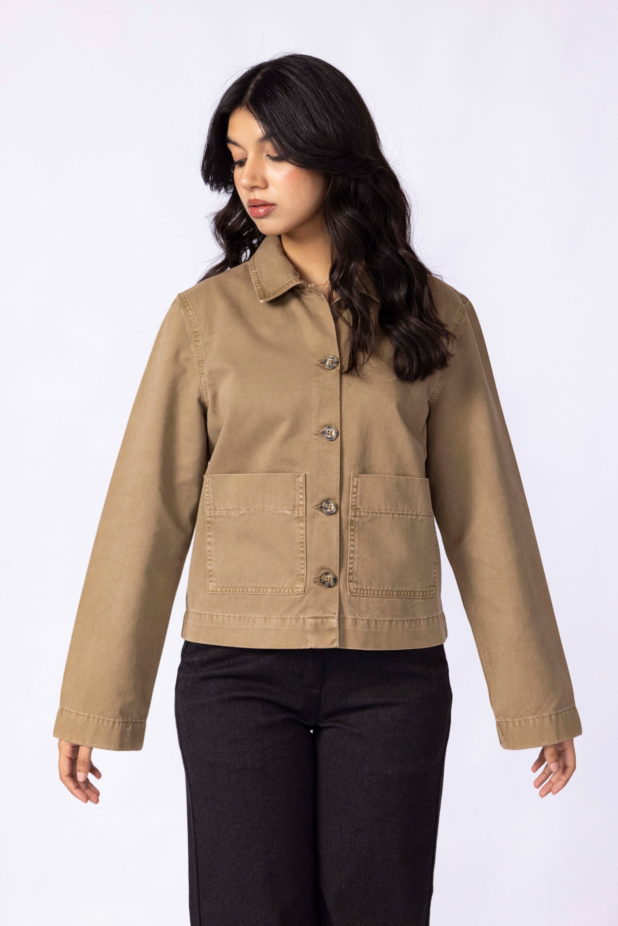 Women Boxy Cotton Jacket