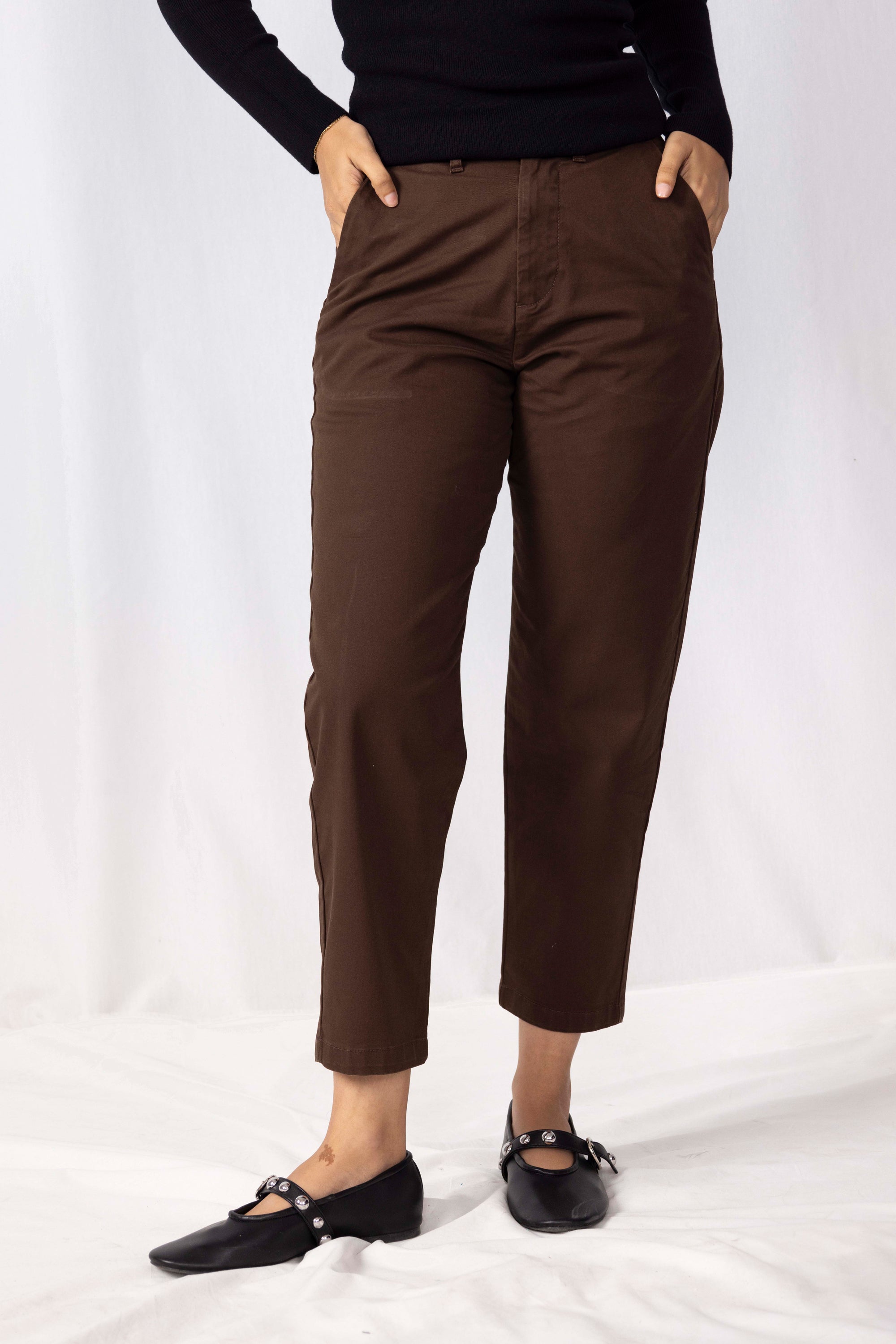 Women Cropped Chino Pants