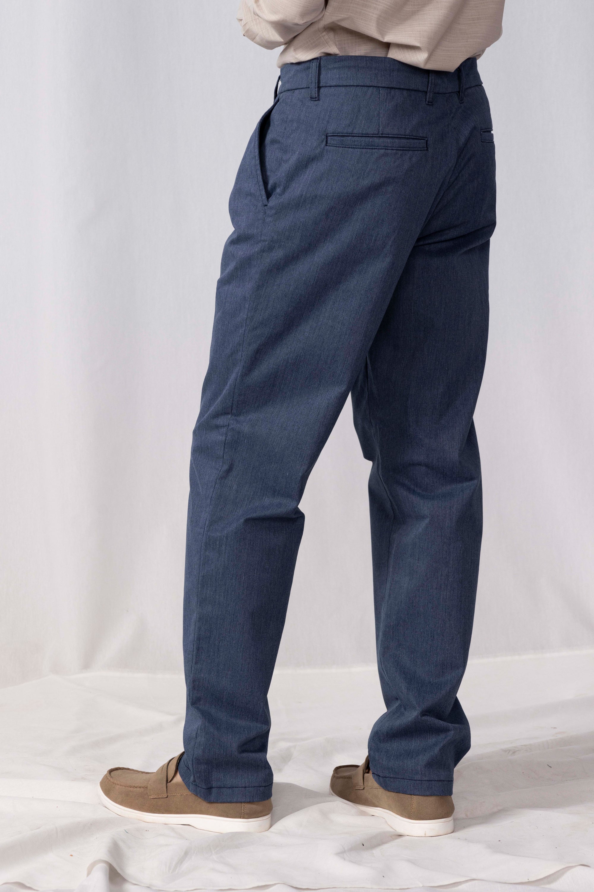 Blue Melange Pants