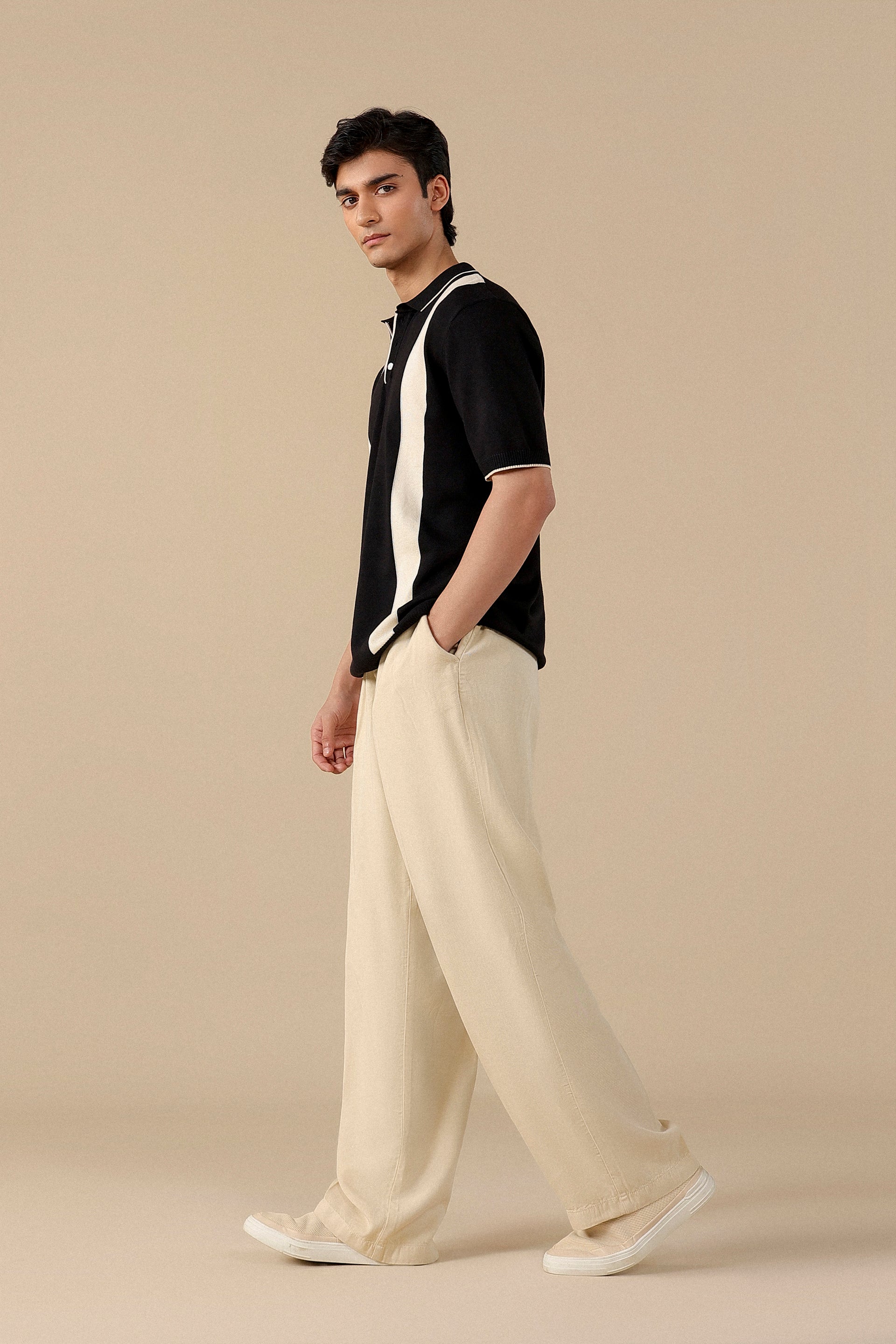 Contrast Stripe Polo Shirt