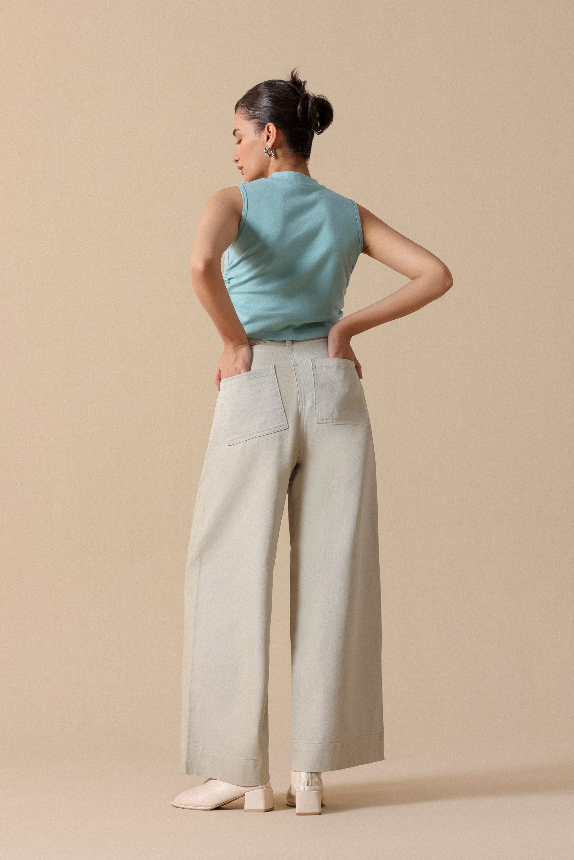 Ruched Tank Top - Miles #Color_Aqua