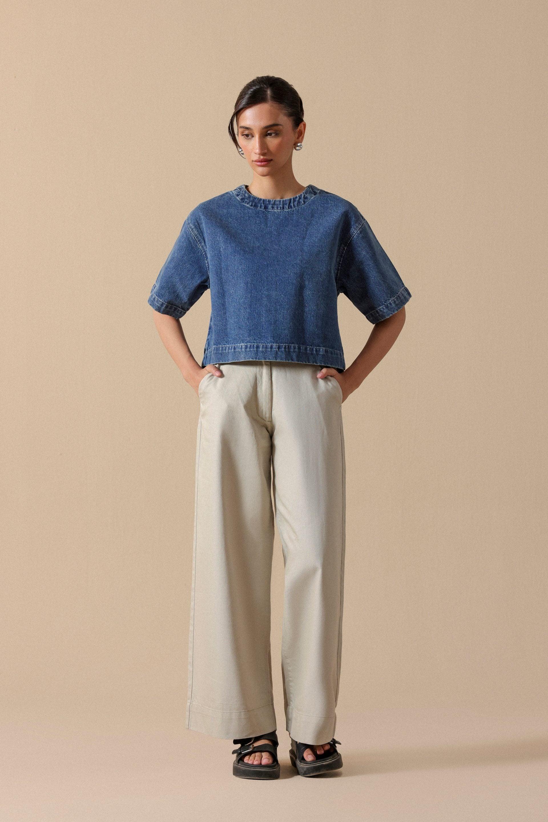 Denim Boxy Fit Shirt - Miles