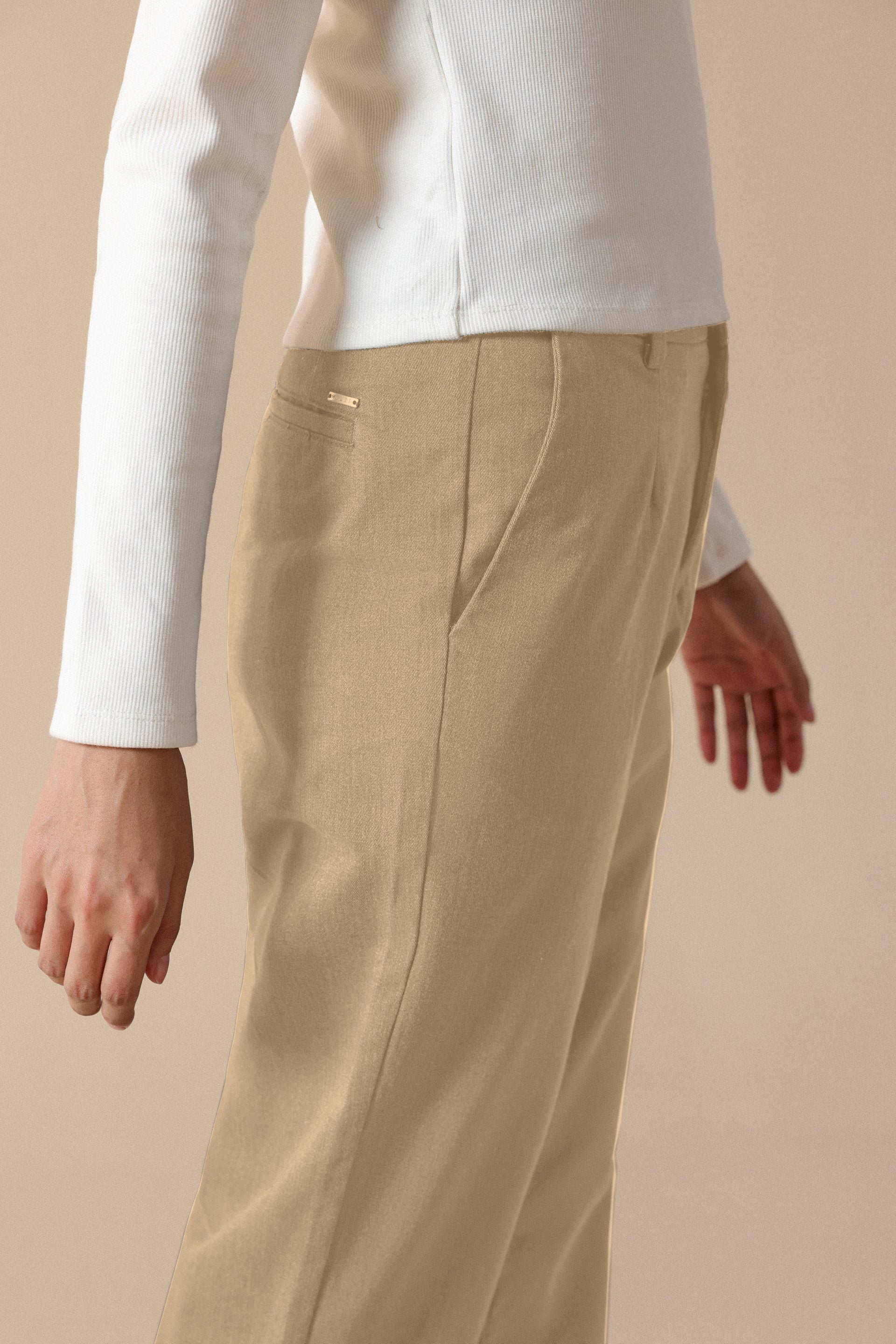 Ultra-Soft Cropped Chinos - Miles #Color_Beige