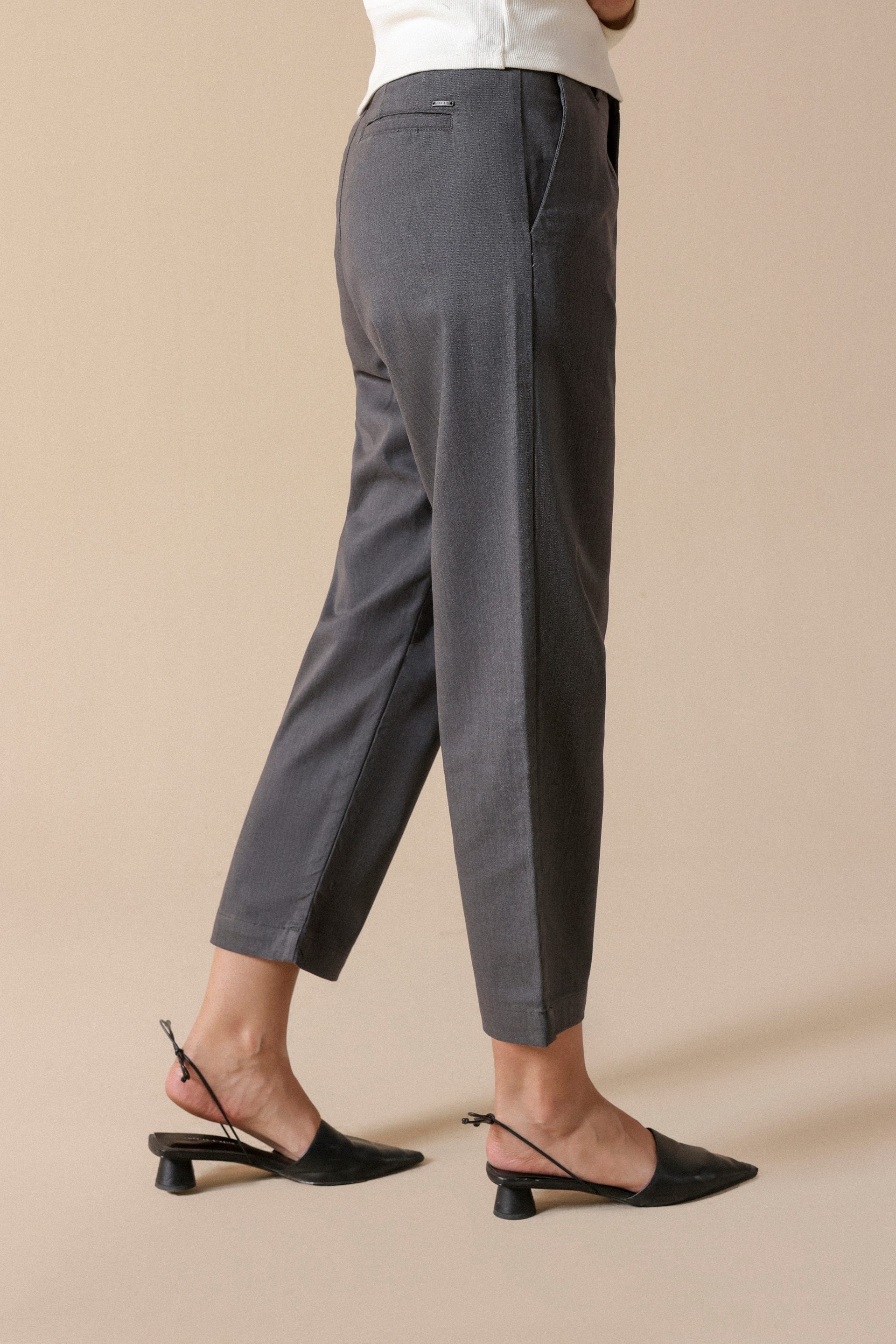 Ultra-Soft Cropped Chinos - Miles #Color_Charcoal Grey
