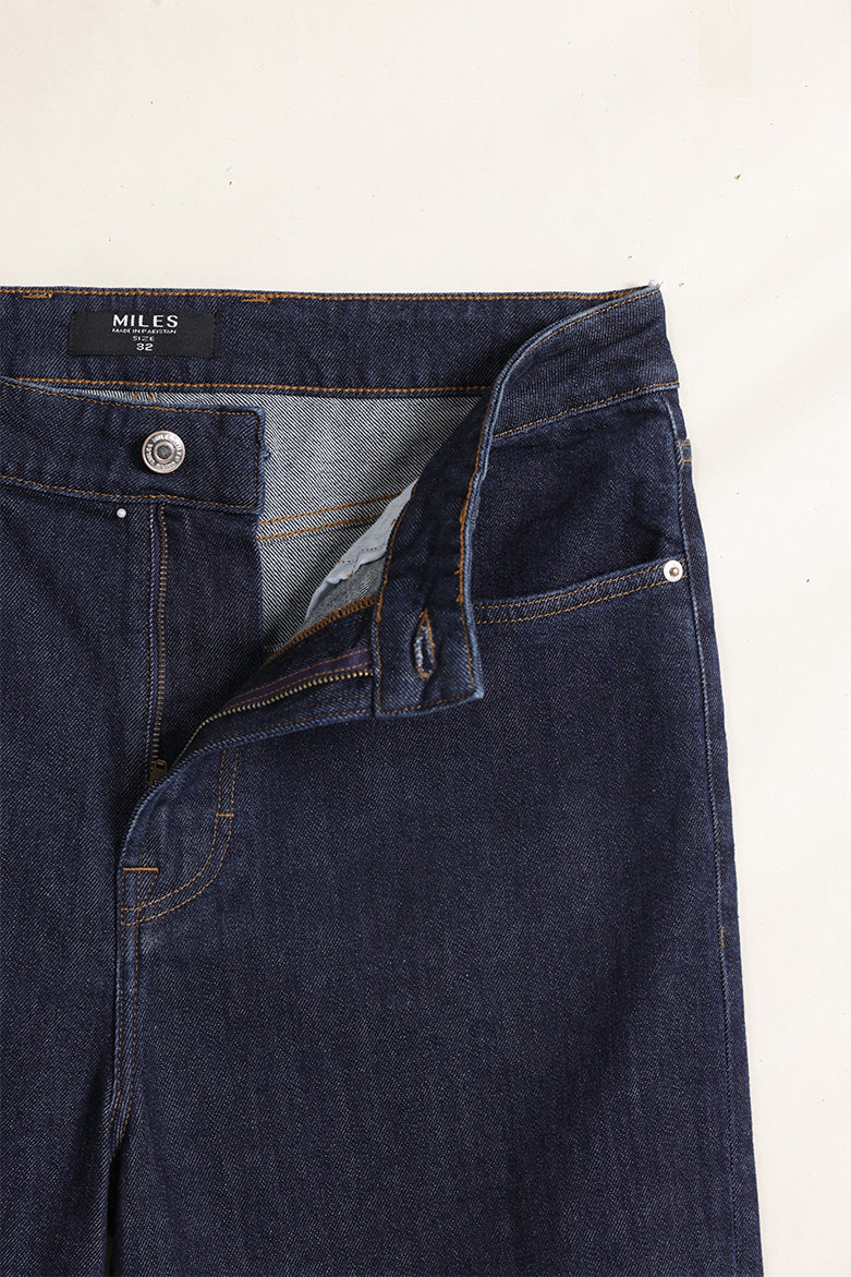 Creased Straight Fit Jeans