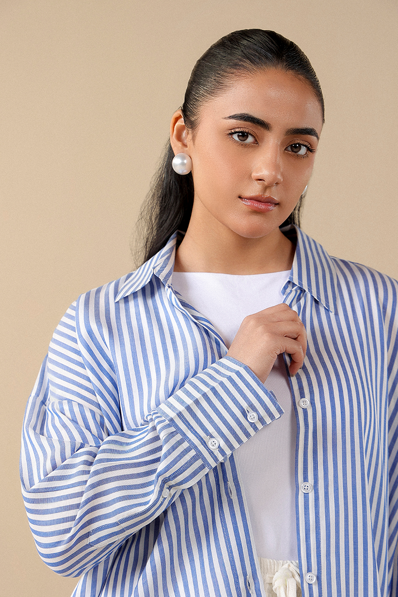 Striped Poplin Shirt