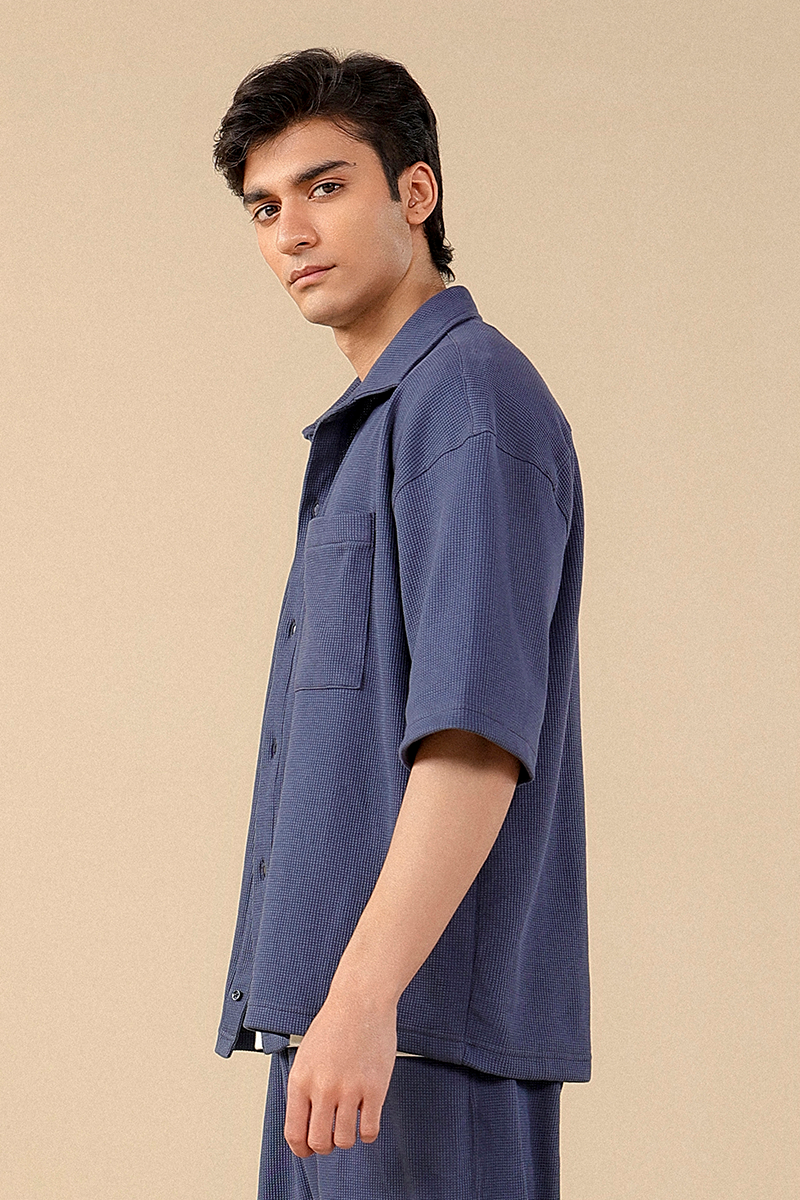 Texture Knit Lounge Shirt