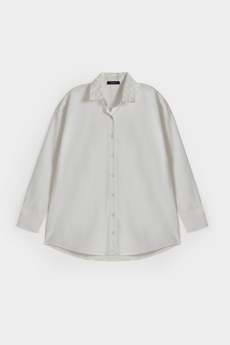 Schiffli Embroidered Shirt
