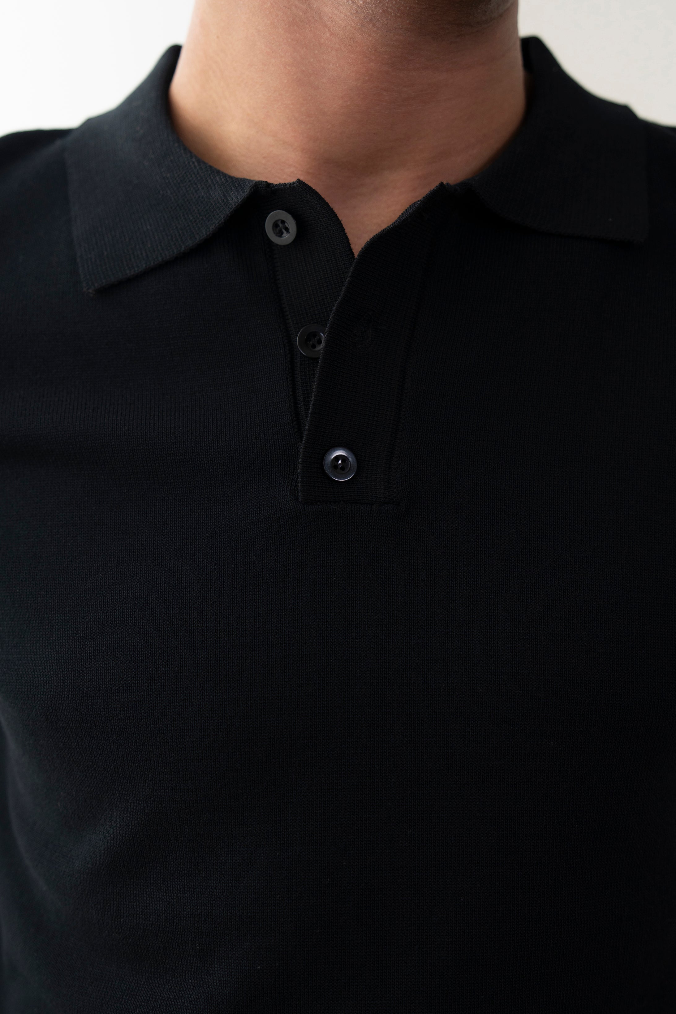 Fine Knit Polo Shirt