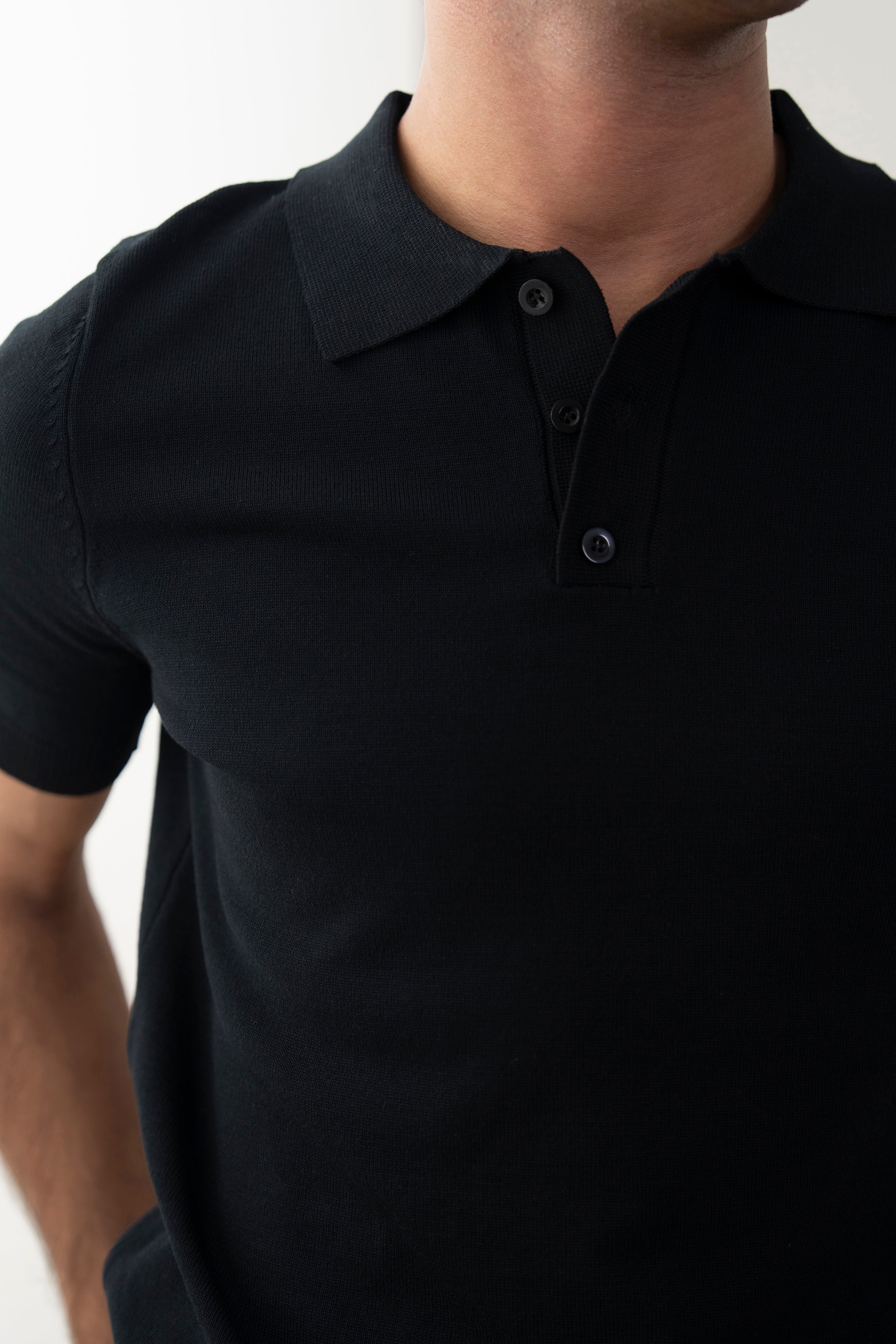 Fine Knit Polo Shirt