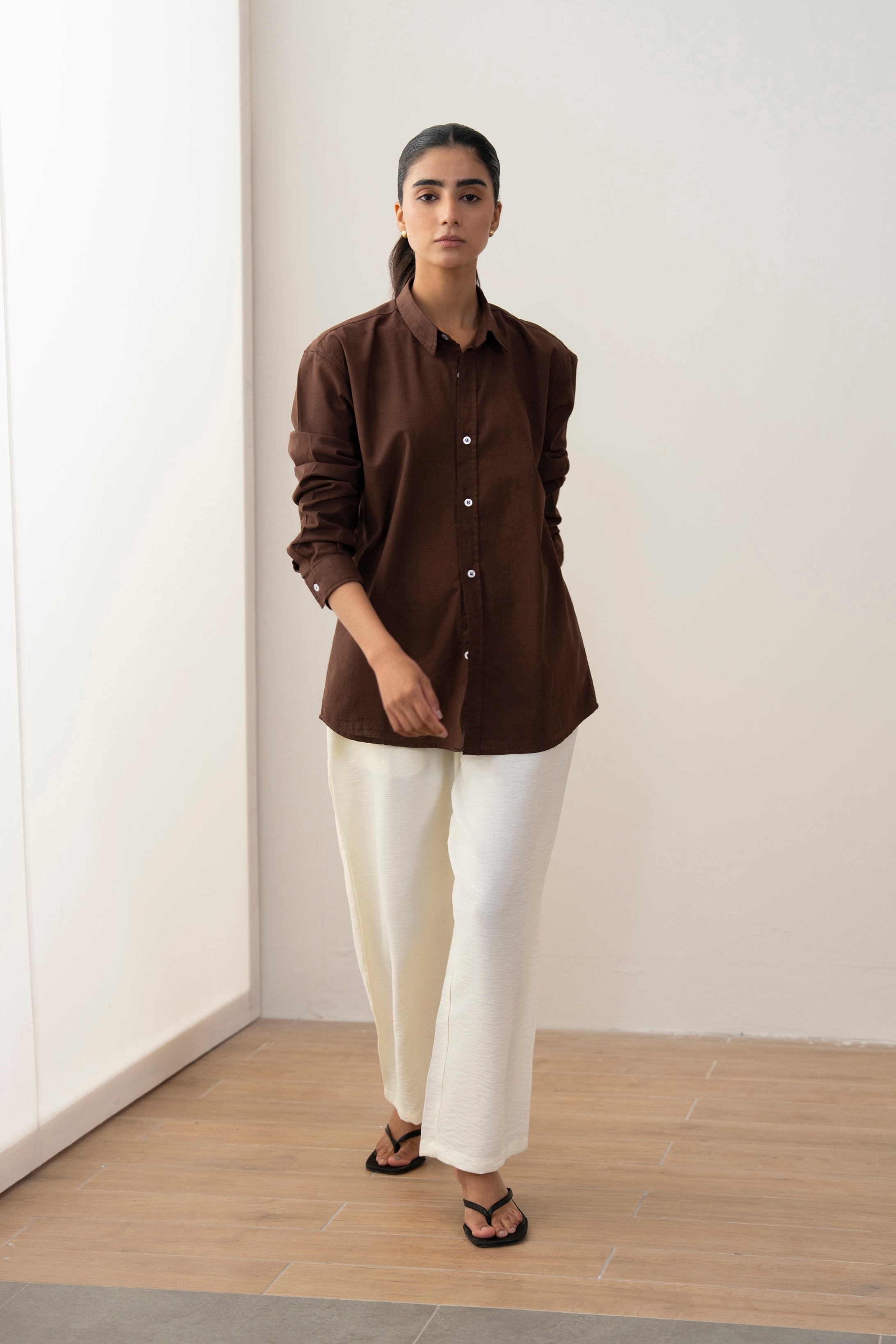 Cocoa Drape Shirt
