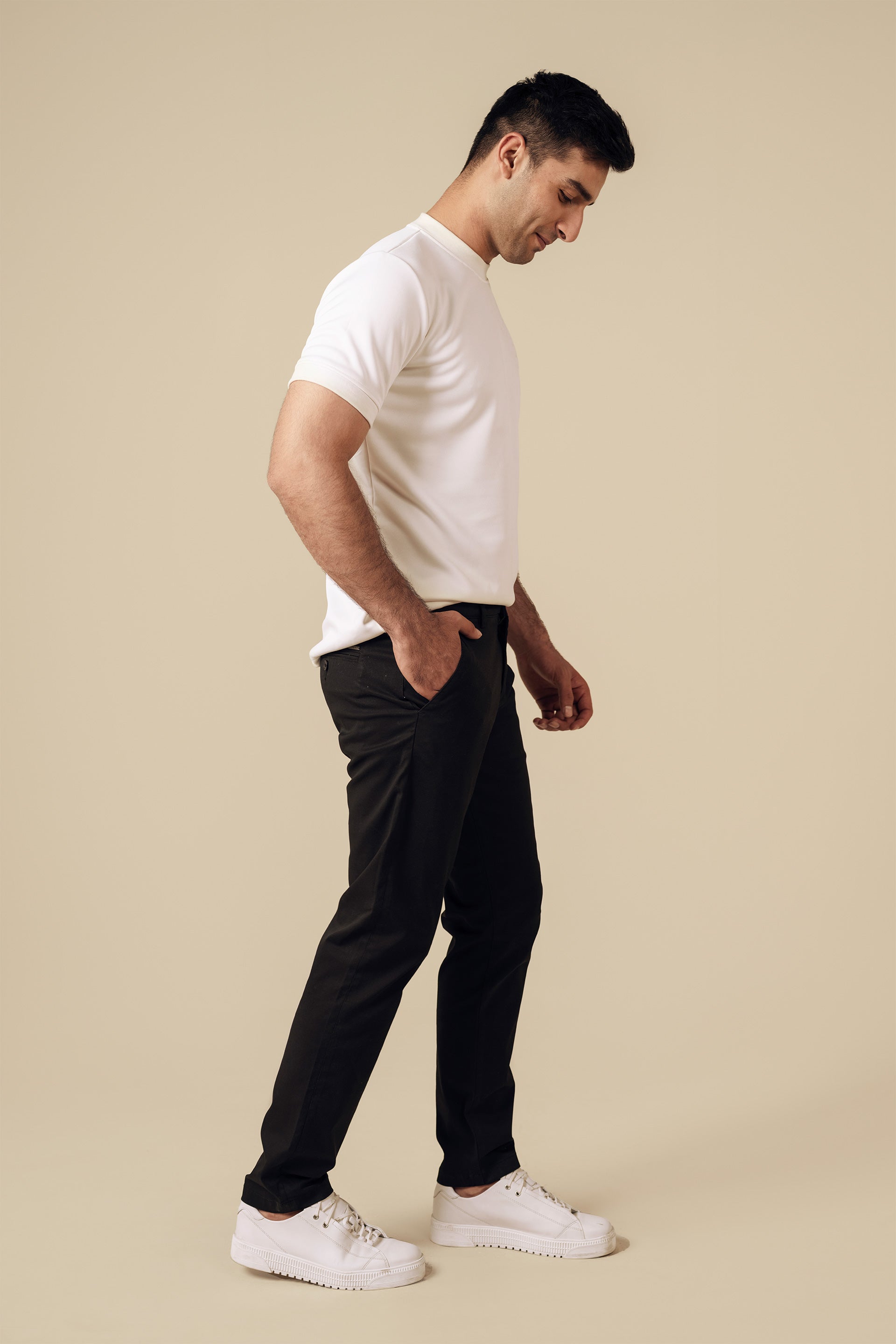 CoreFlex Slim Fit Chino Pants - Miles #Color_Black