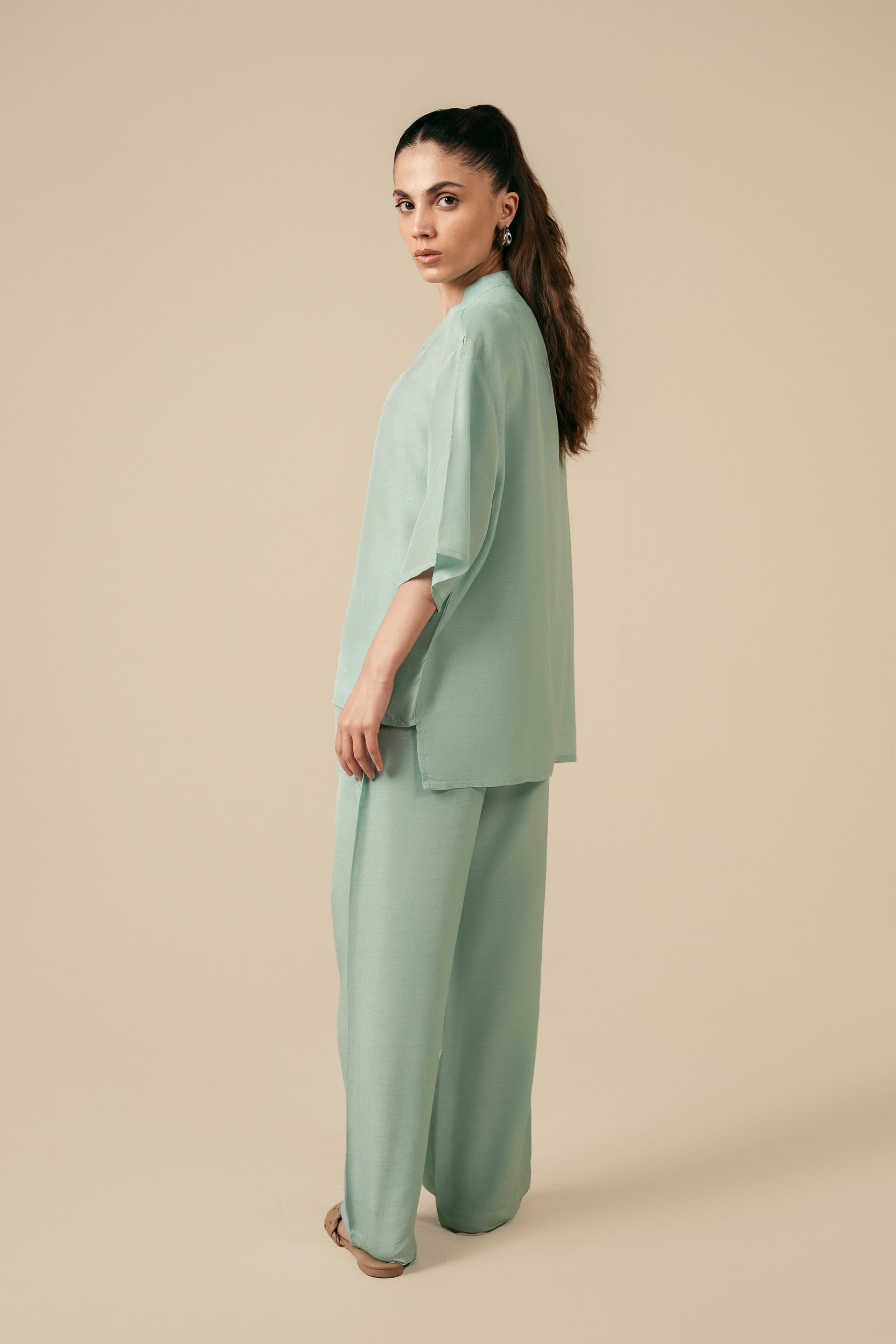 Flowy Co-ord Set - Miles #Color_Aqua