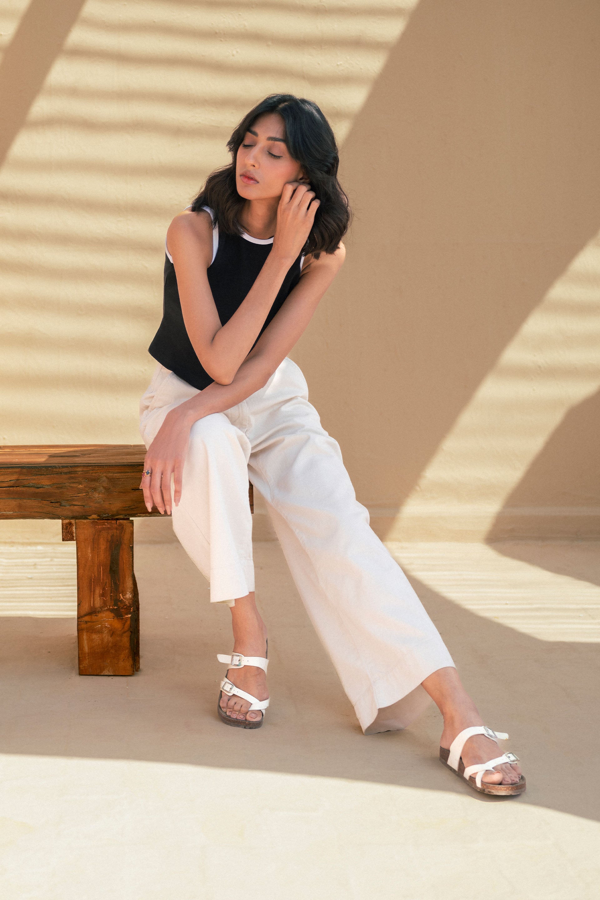 Ringer Tank Top - Miles #Color_Black