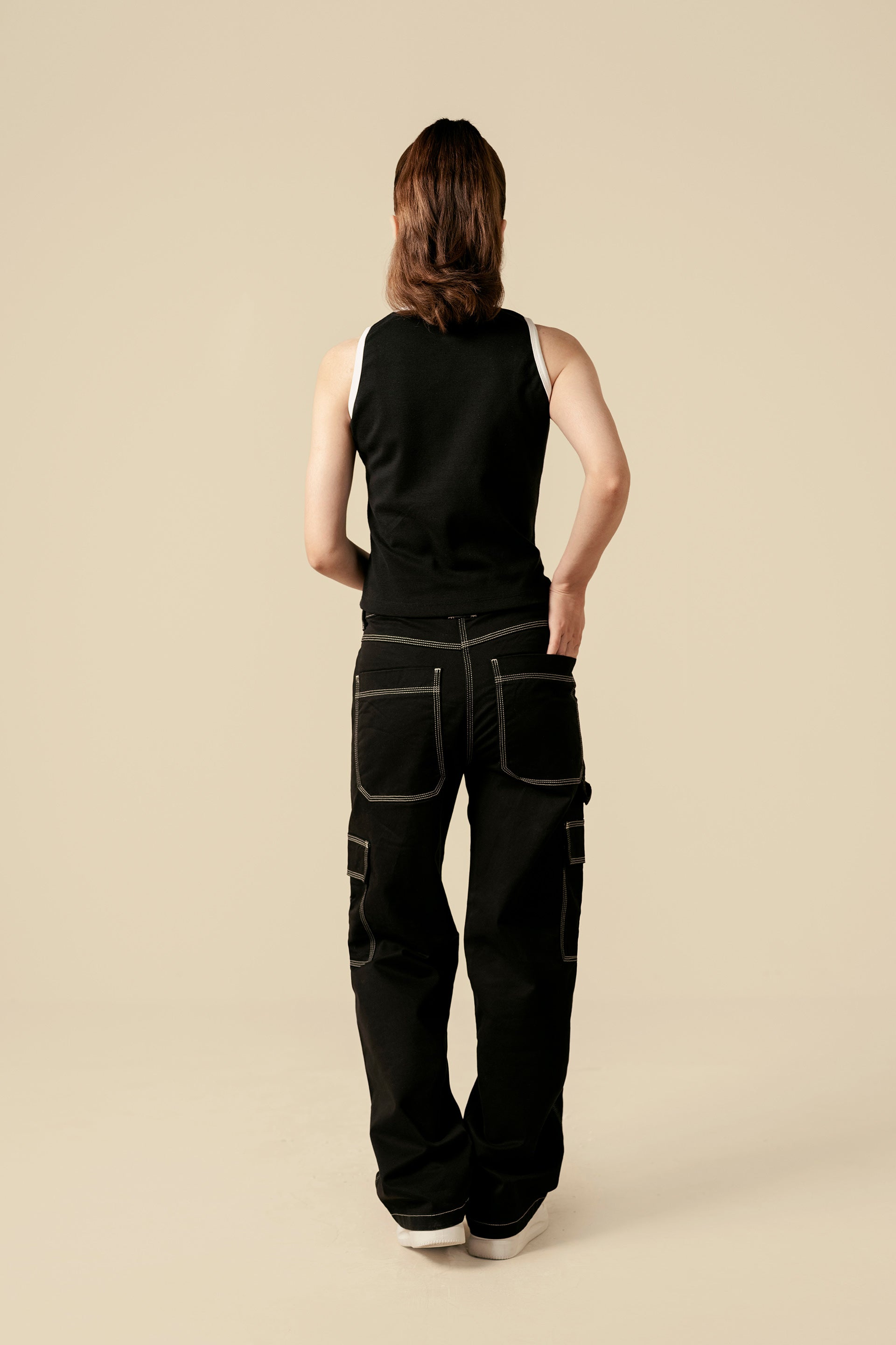 Ringer Tank Top - Miles #Color_Black