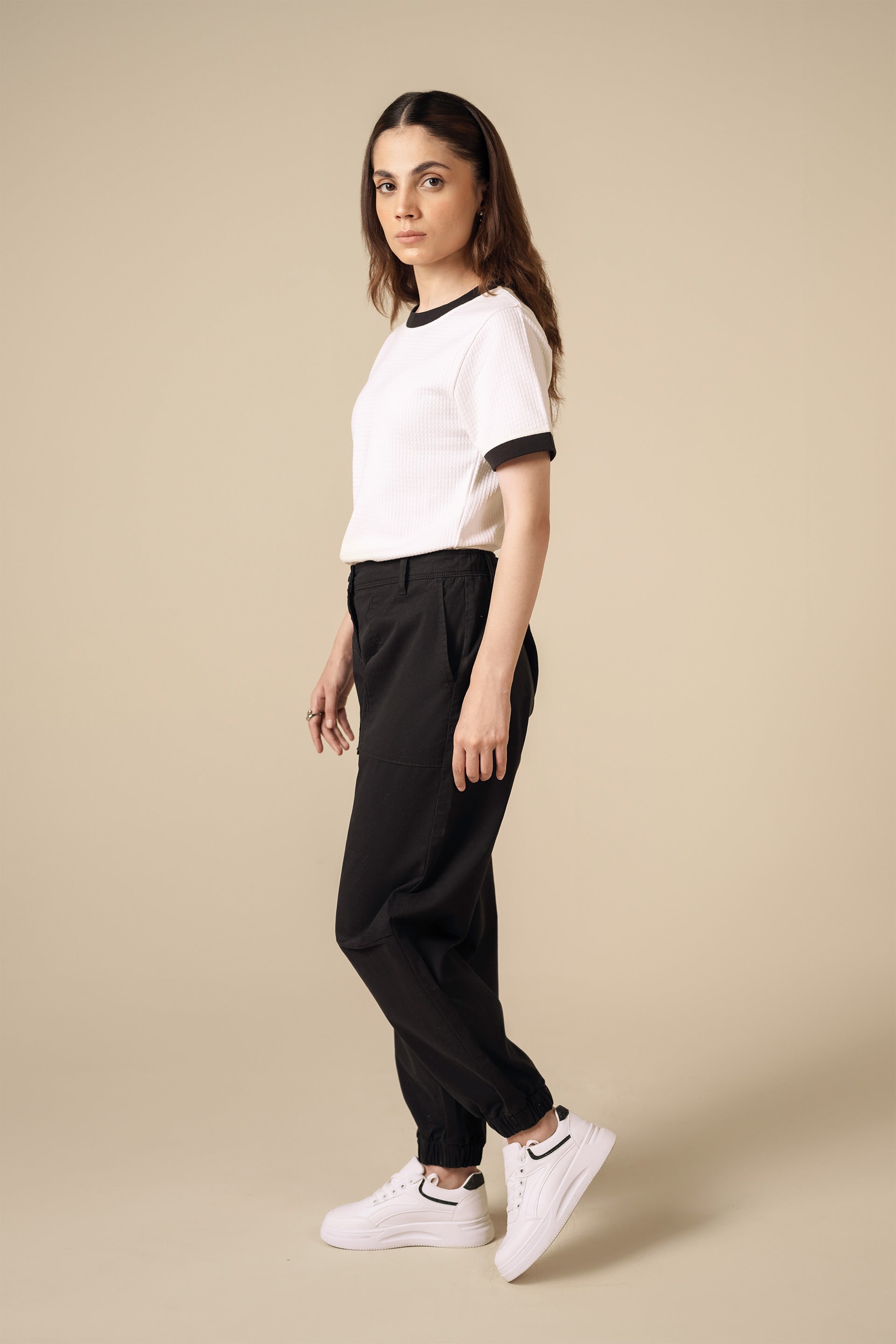 Waffle Texture T‐Shirt - Miles #Color_Off-White