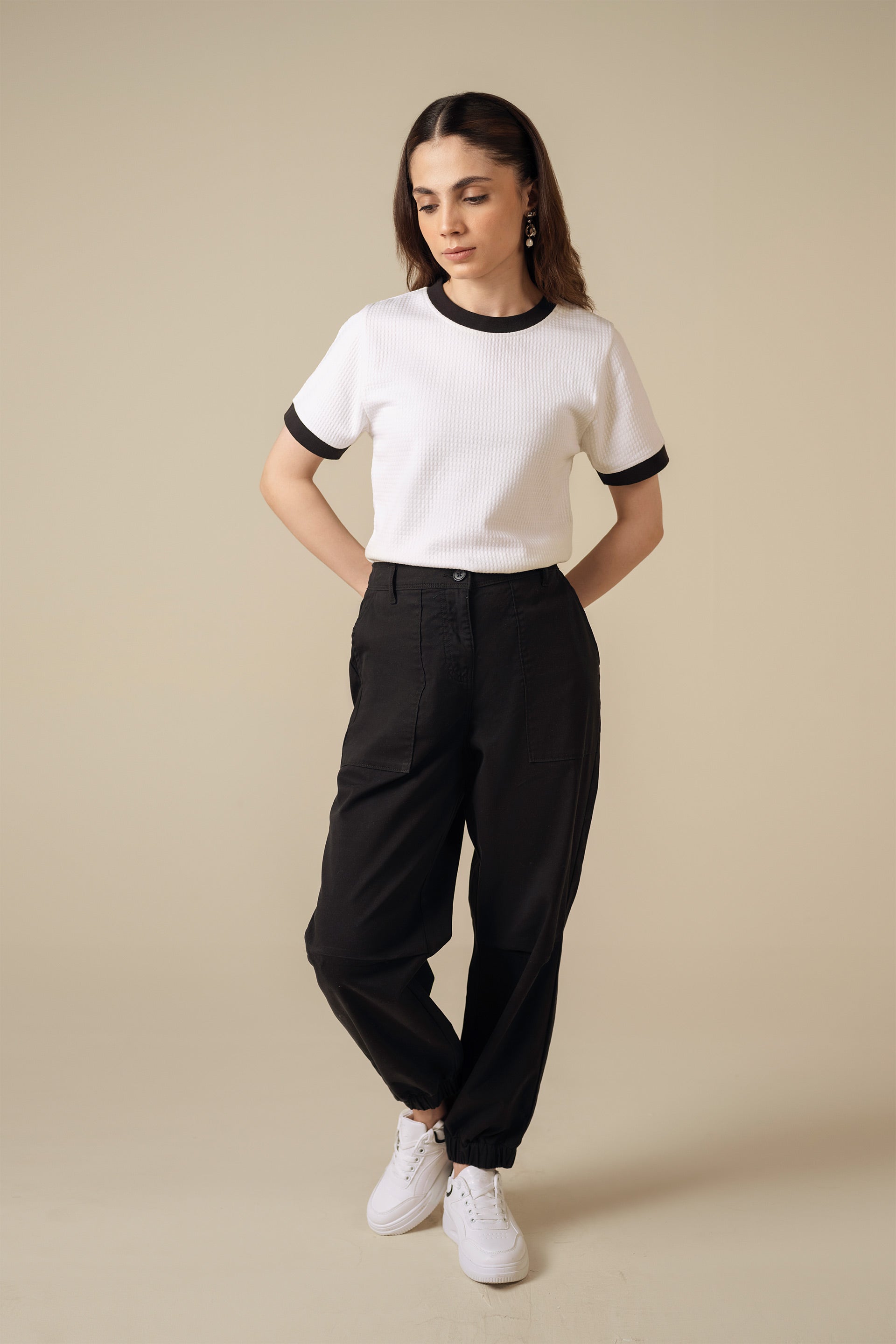 Waffle Texture T‐Shirt - Miles #Color_Off-White