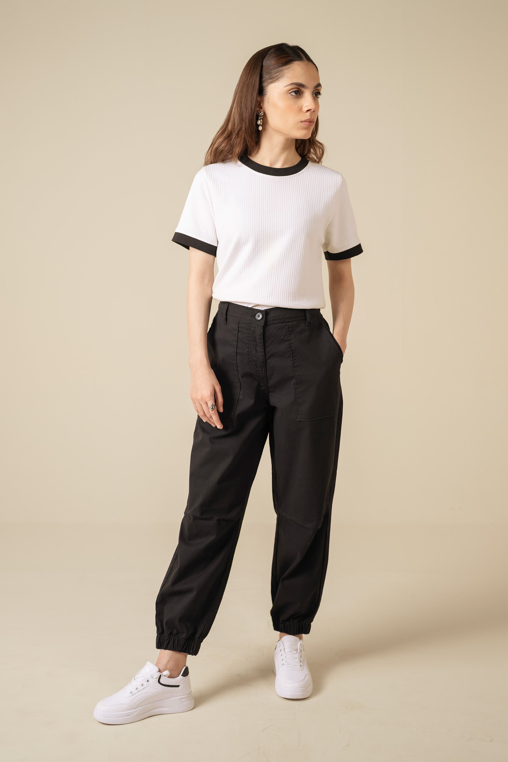 Waffle Texture T‐Shirt - Miles #Color_Off-White