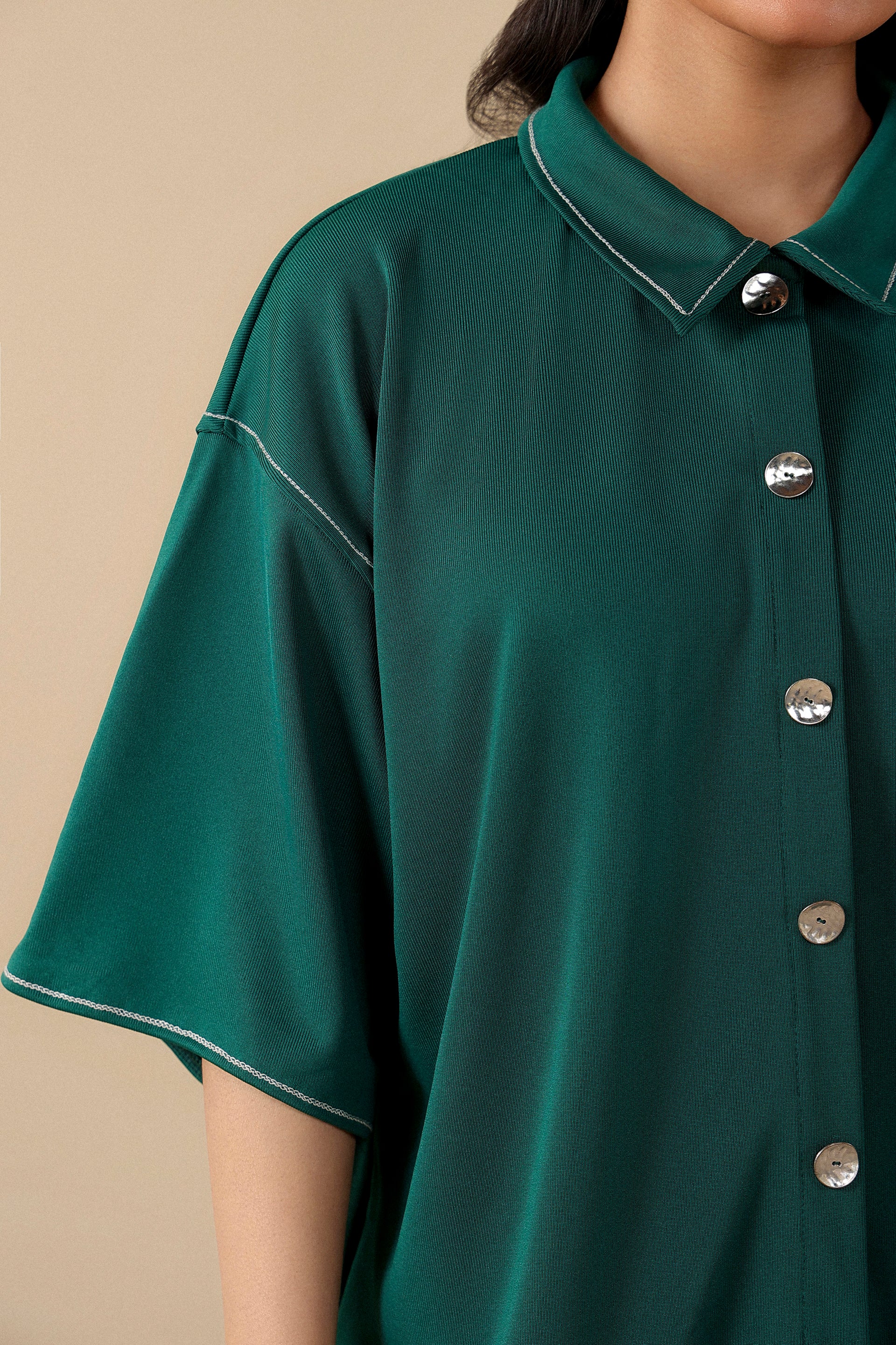 Polo Shirt For Women #Color_Emerald Green