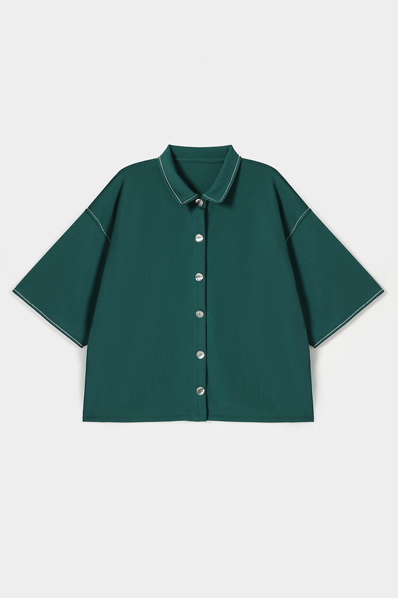 Polo Shirts For Women In Pakistan #Color_Emerald Green