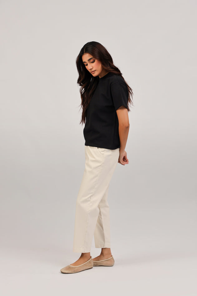 Jogger pants for women #Color_Ecru