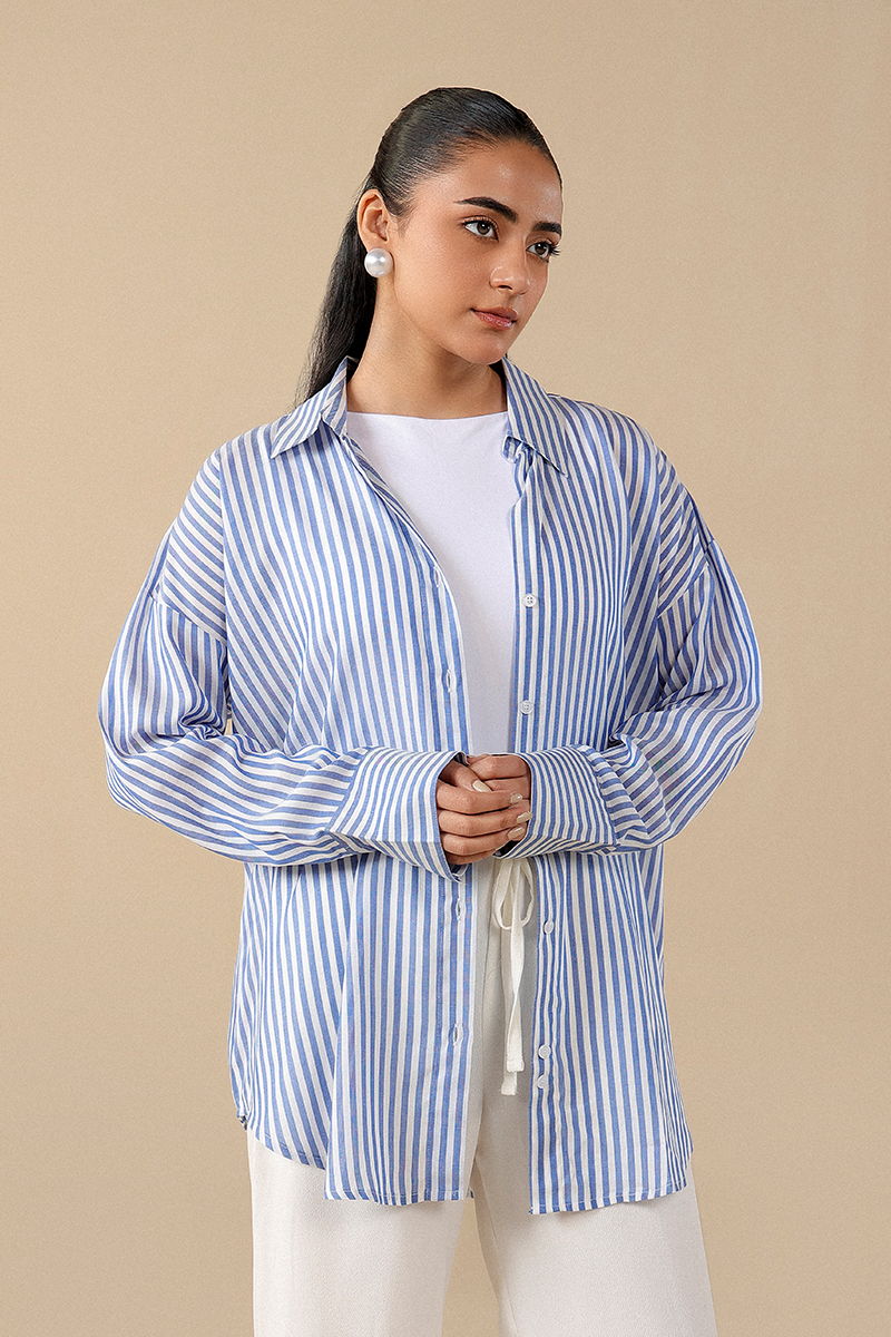 Striped Poplin Shirts for women