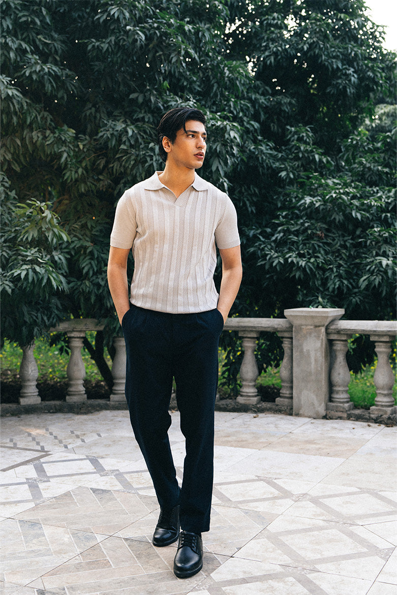 Knit Polo Shirt For Men