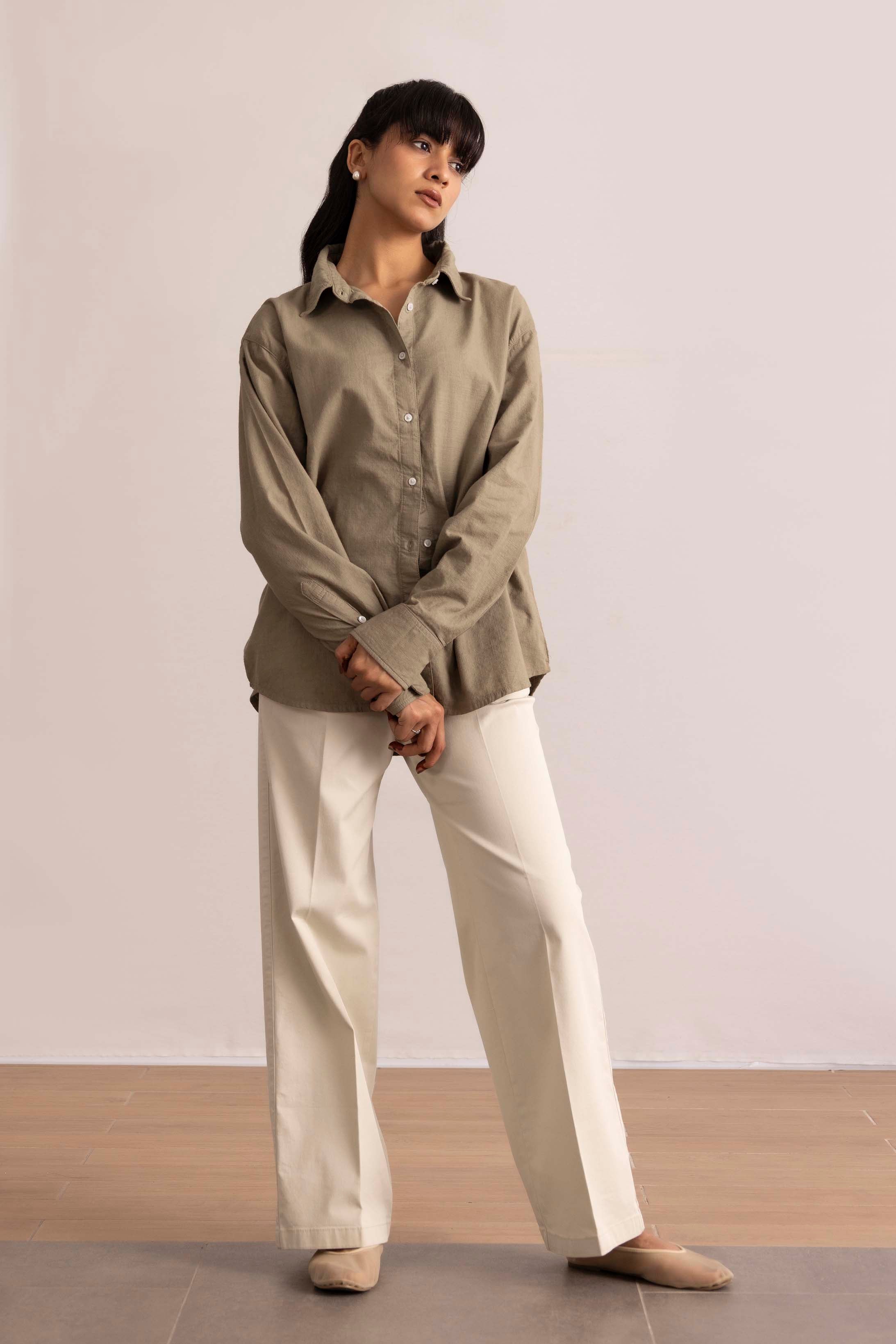 Oversized Linen Button Up Shirt