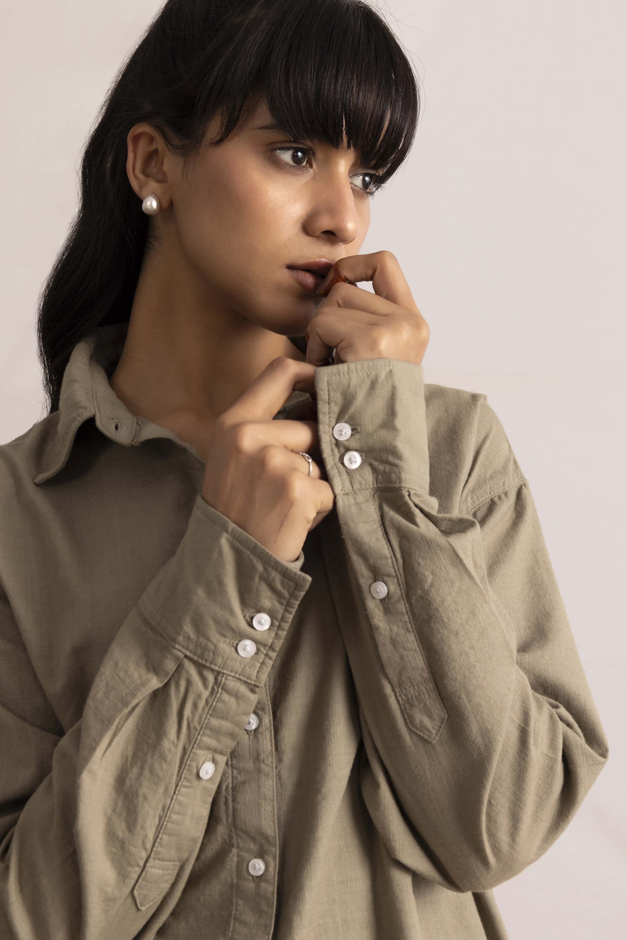 Oversized Linen Button Up Shirt