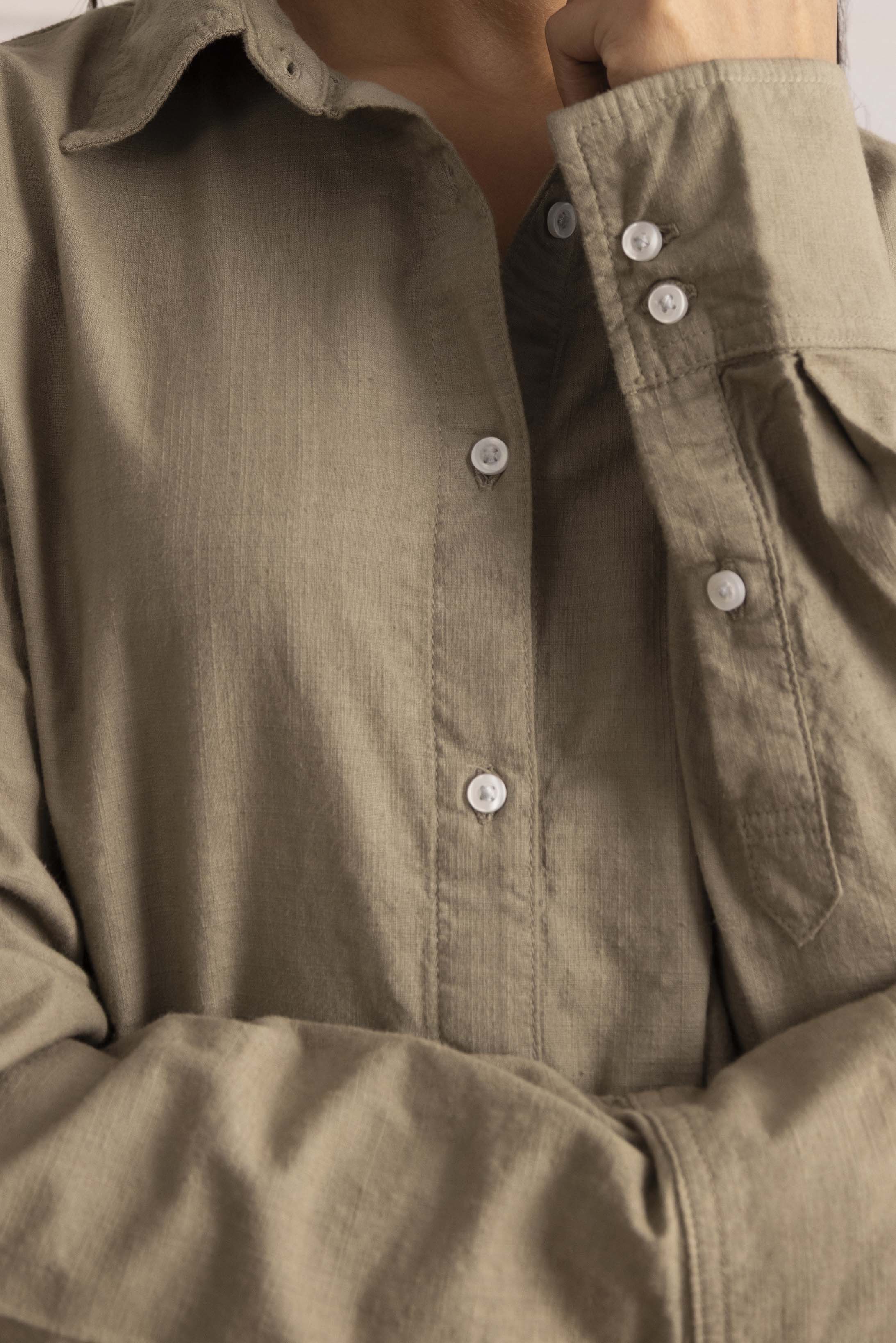 Oversized Linen Button Up Shirt