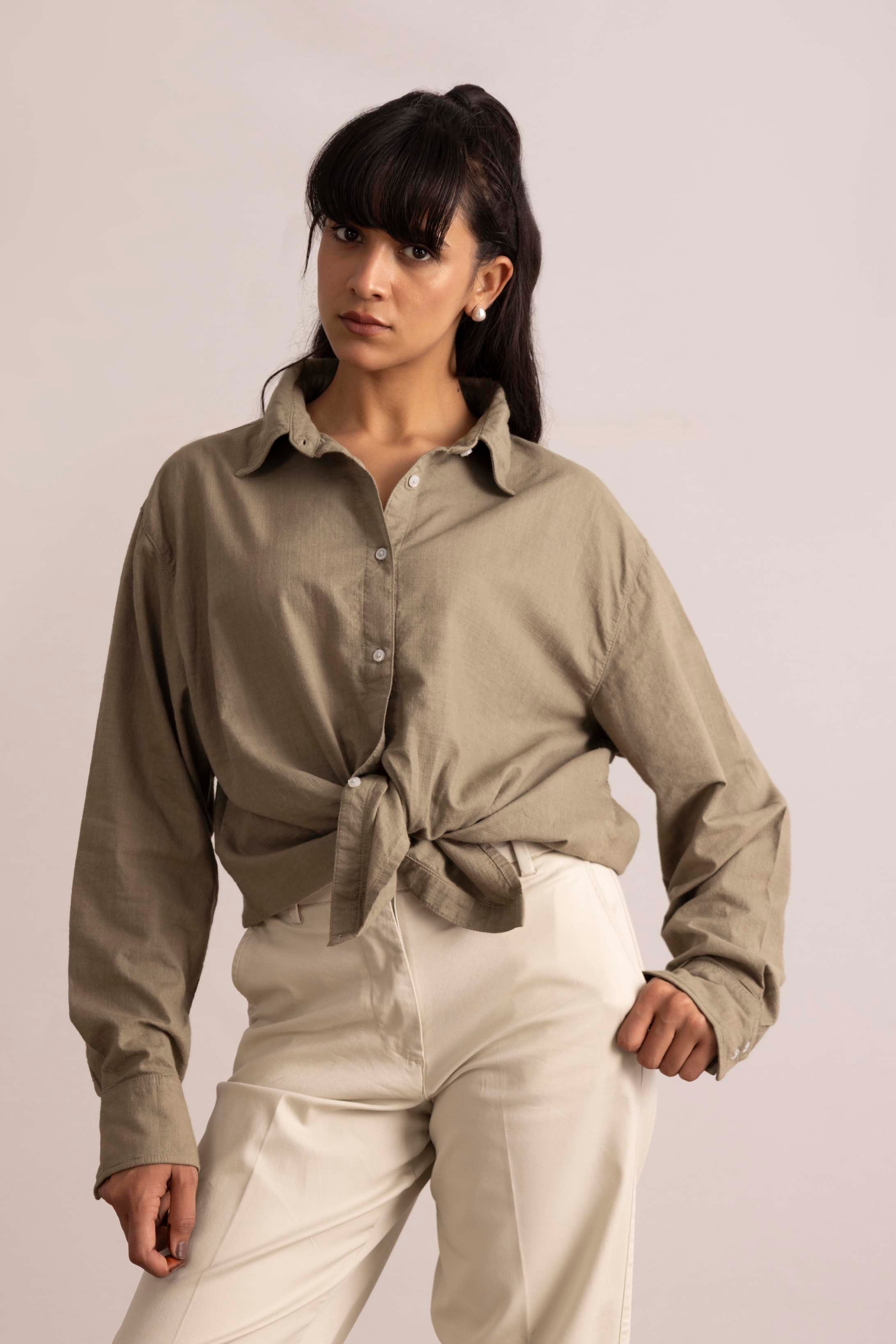Oversized Linen Button Up Shirt