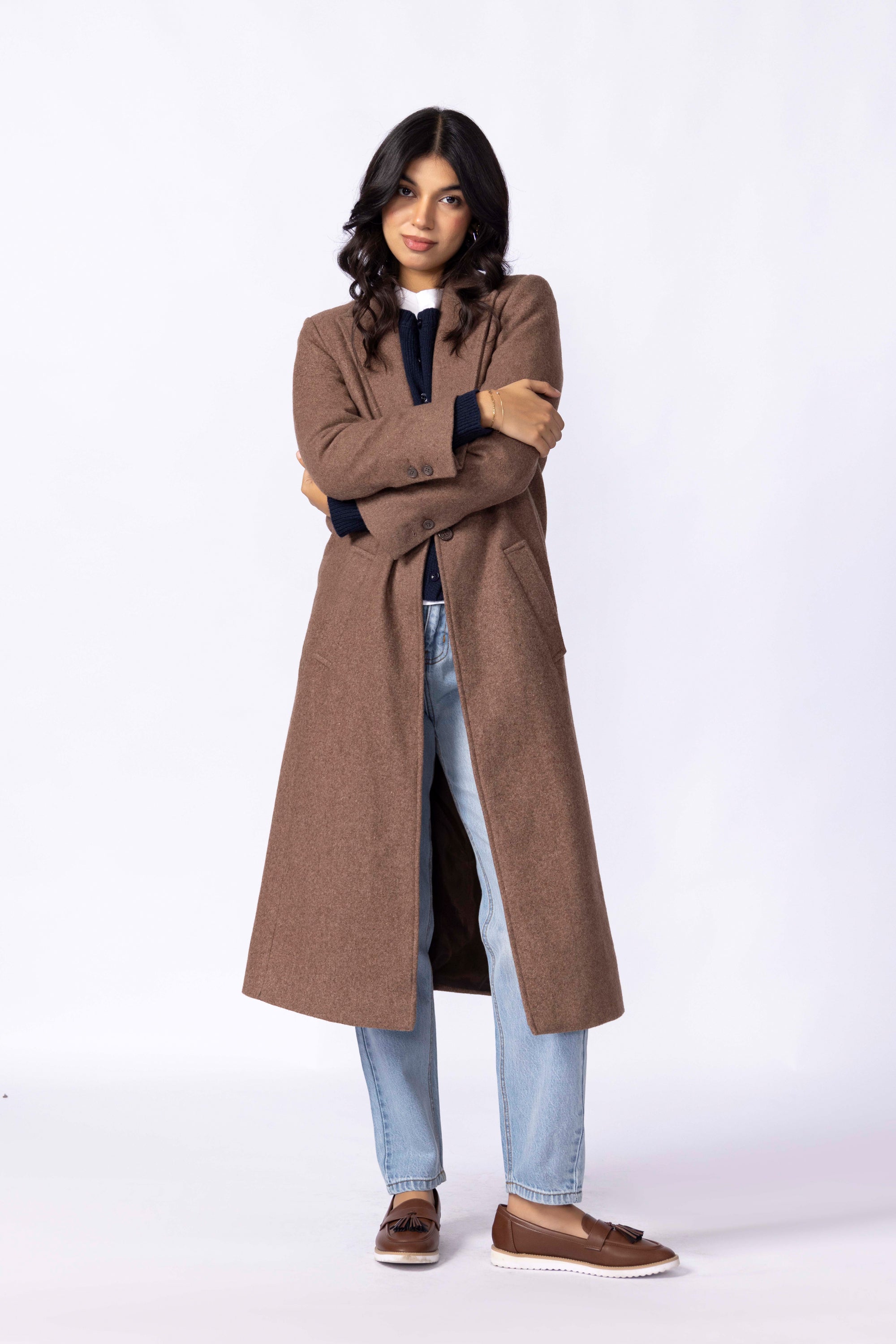 Melange Long Coat