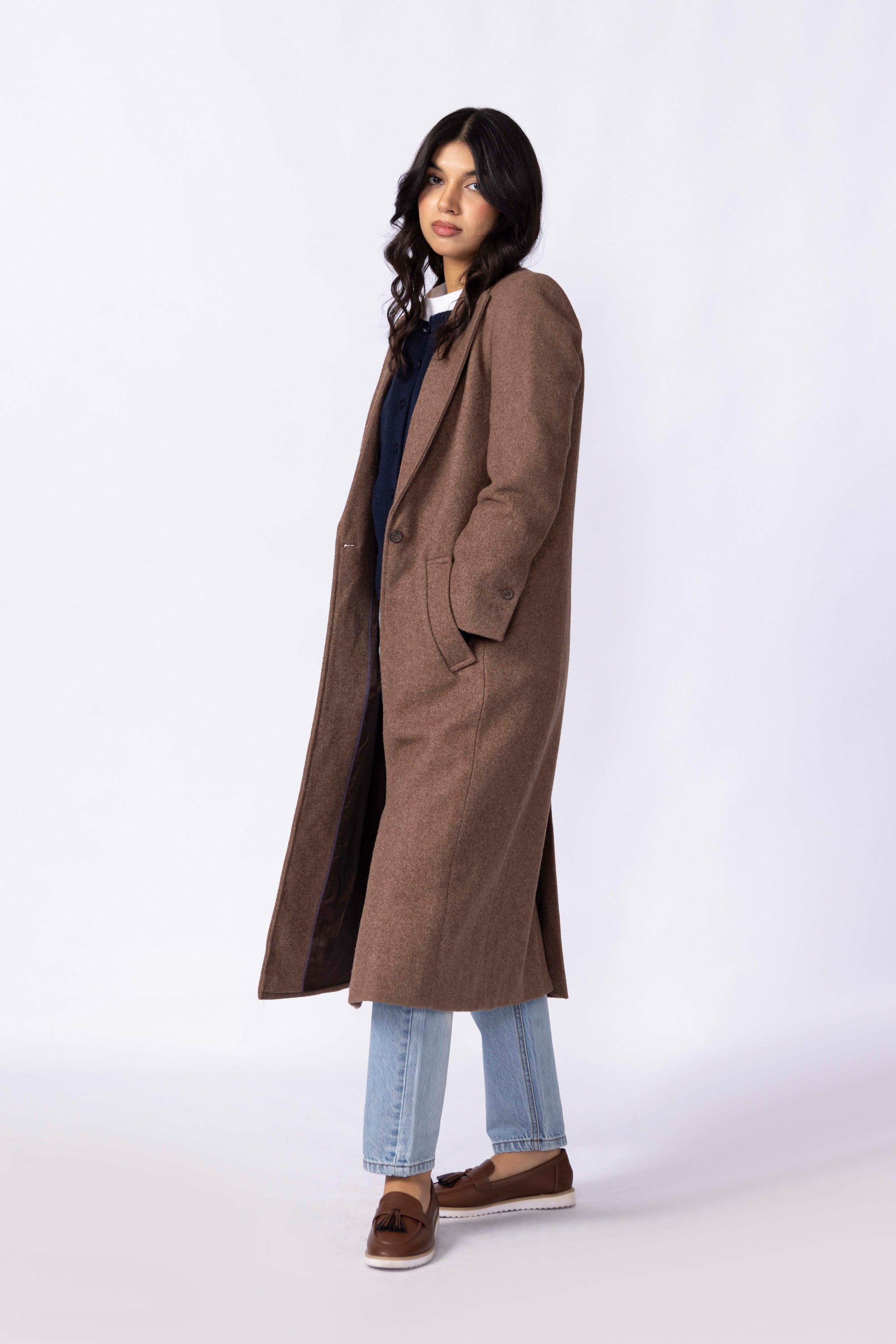 Melange Long Coat