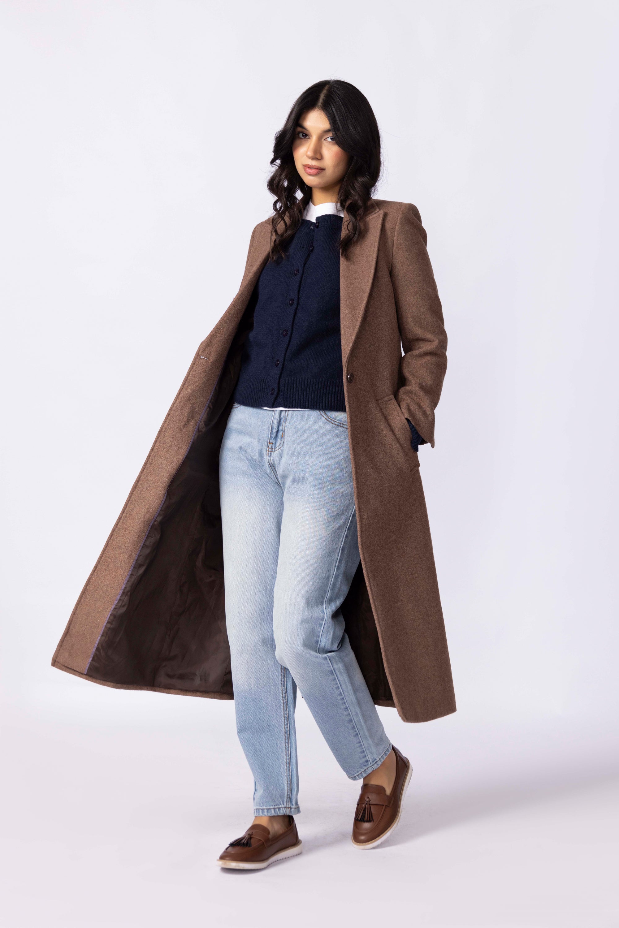 Melange Long Coat