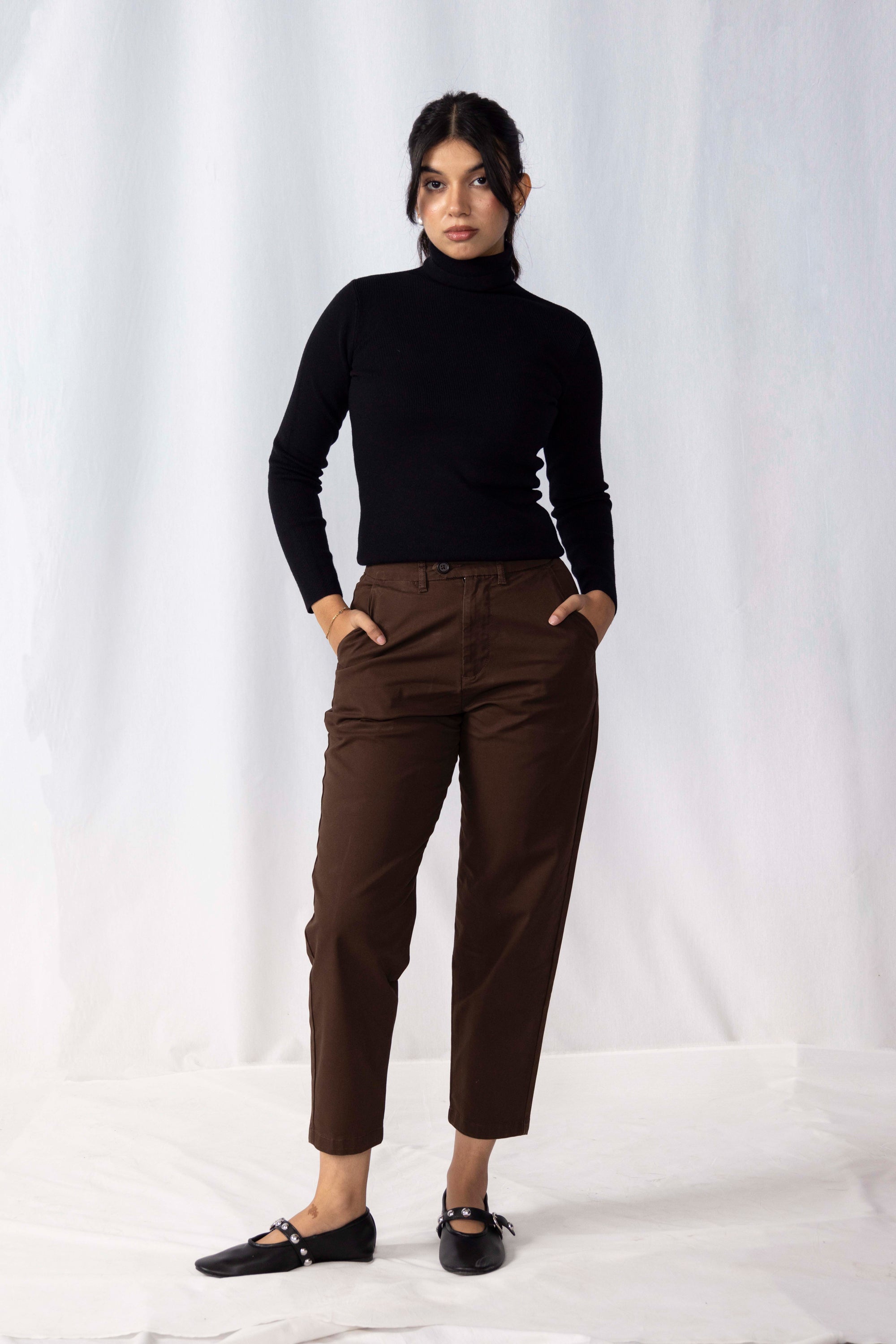 Women Cropped Chino Pants