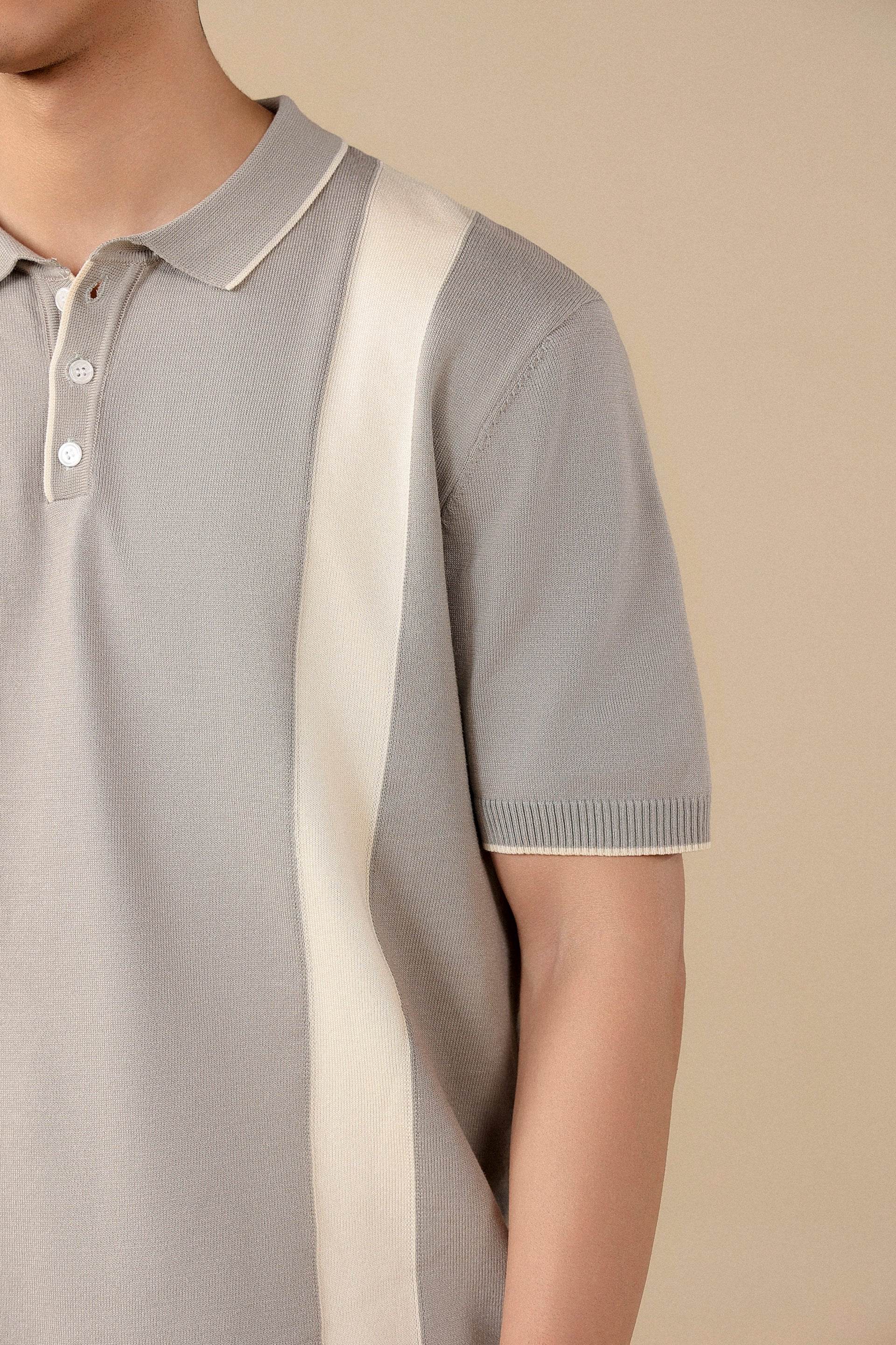 Contrast Stripe Polo Shirt