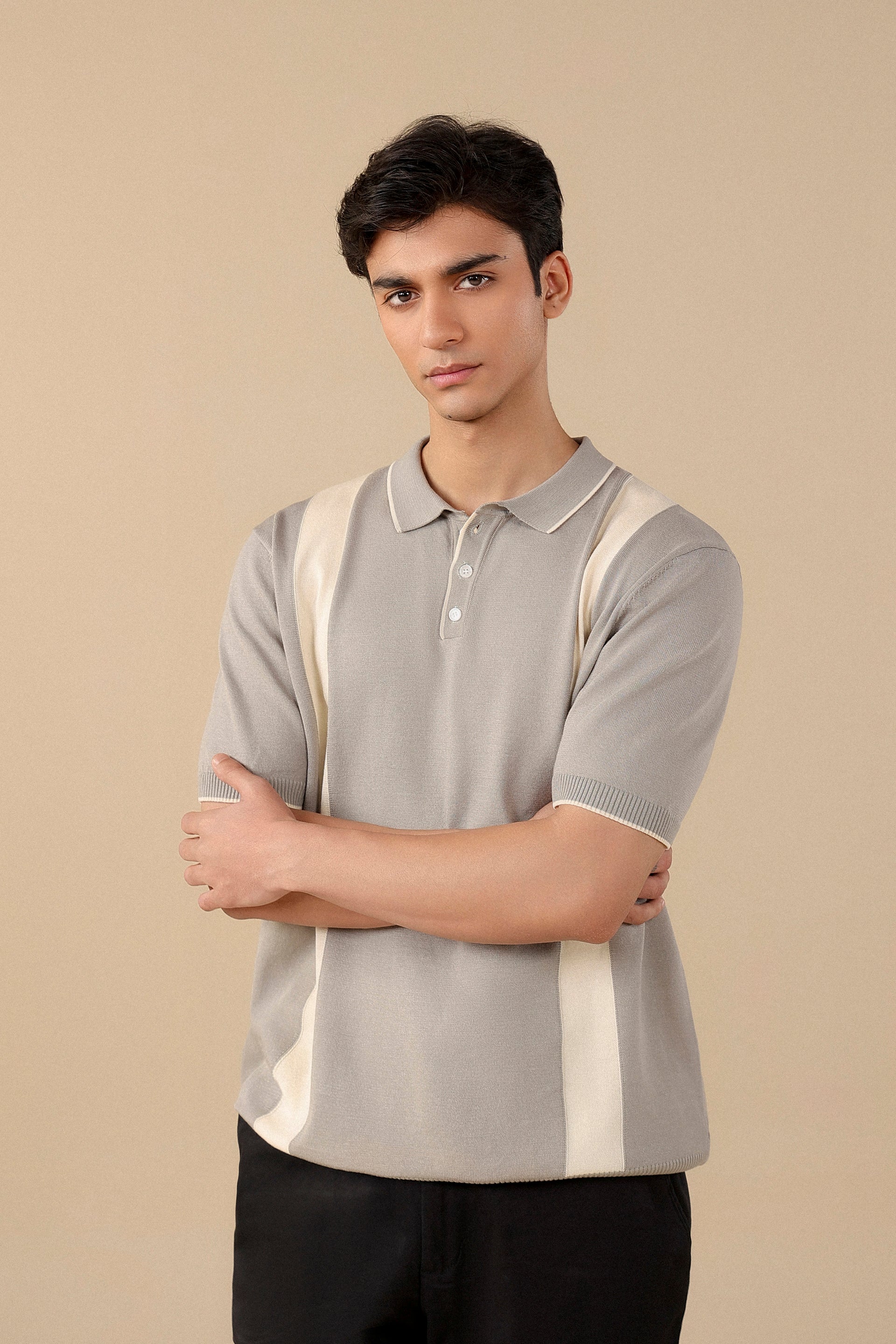 Contrast Stripe Polo Shirt