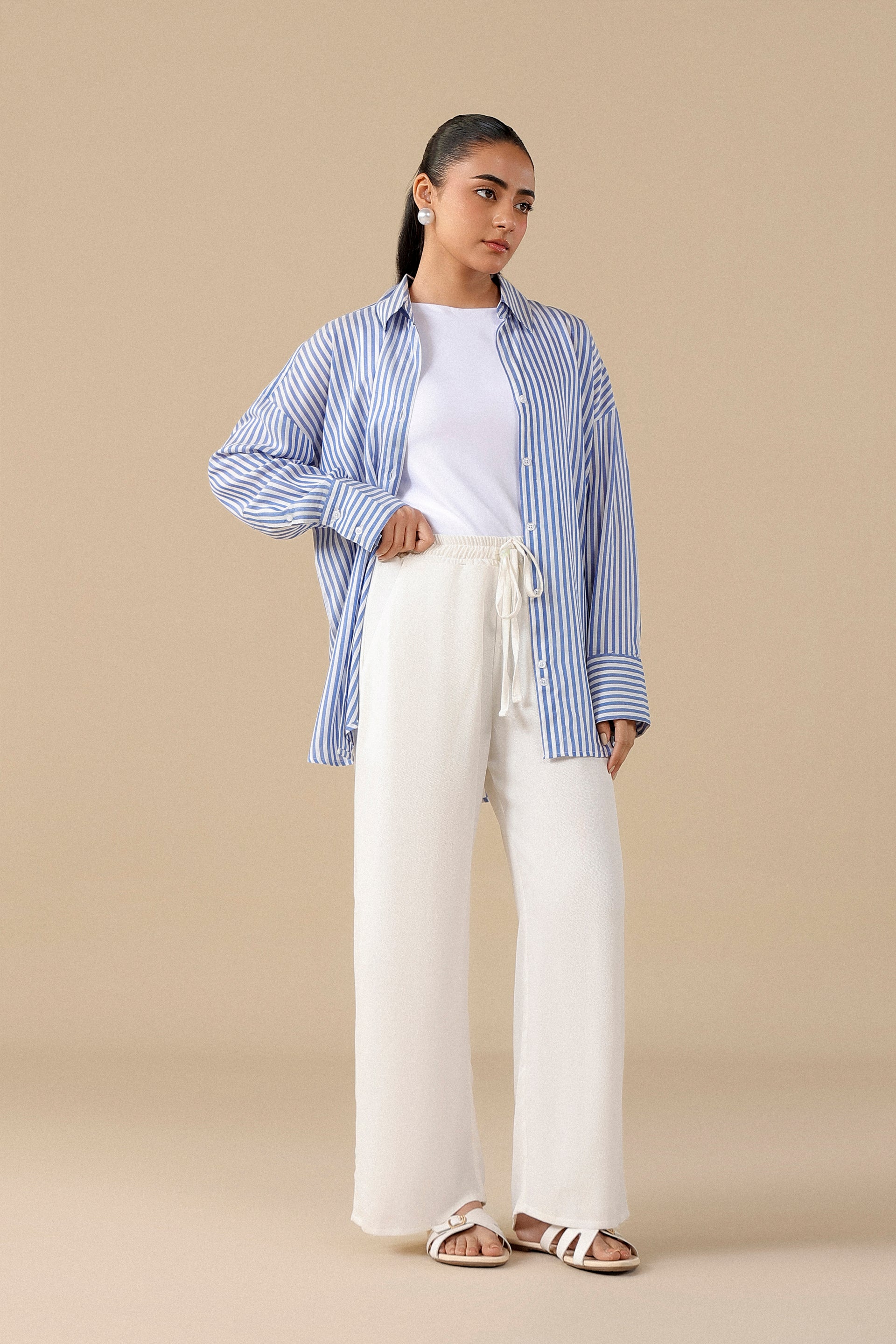 Striped Poplin Shirt