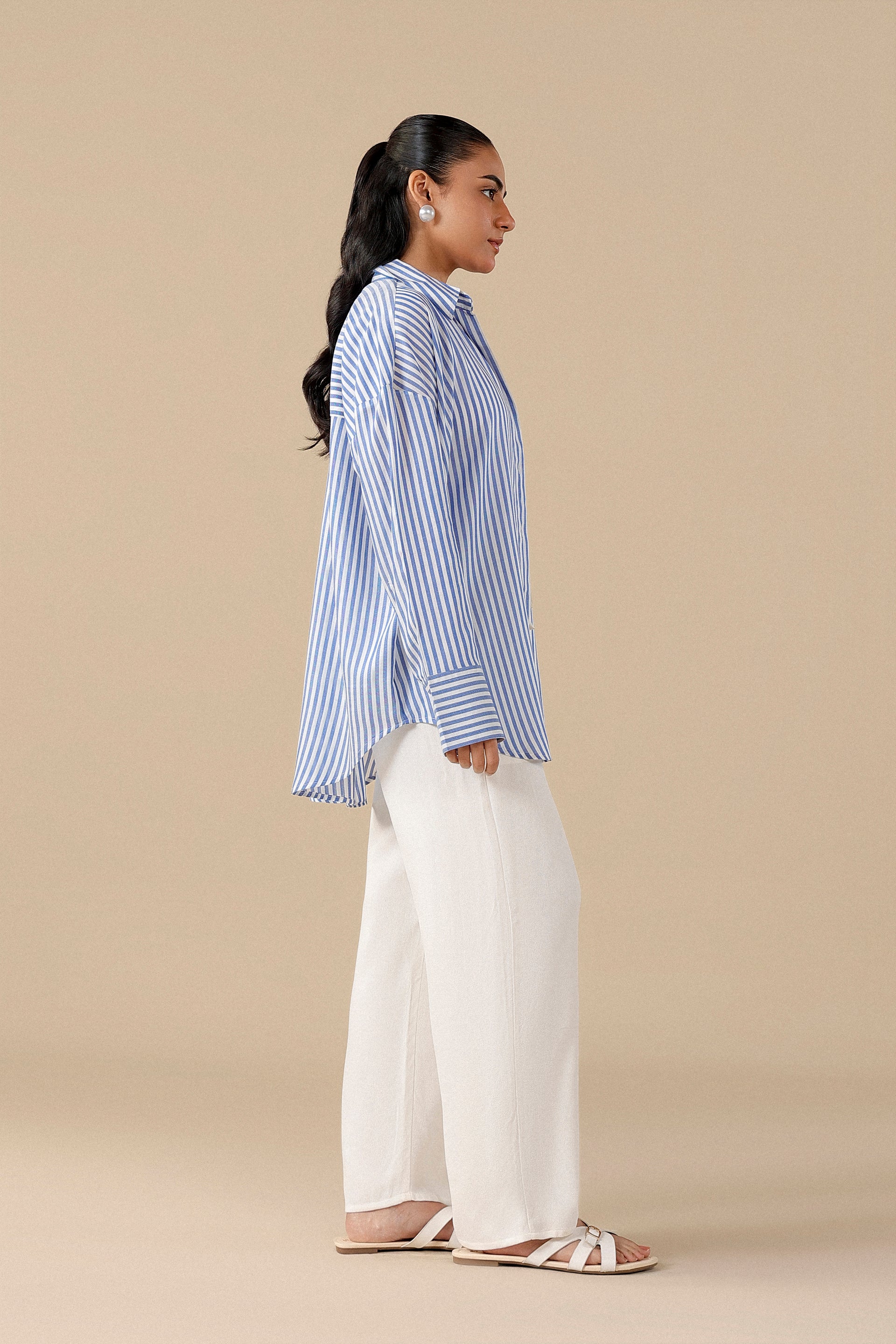 Striped Poplin Shirt