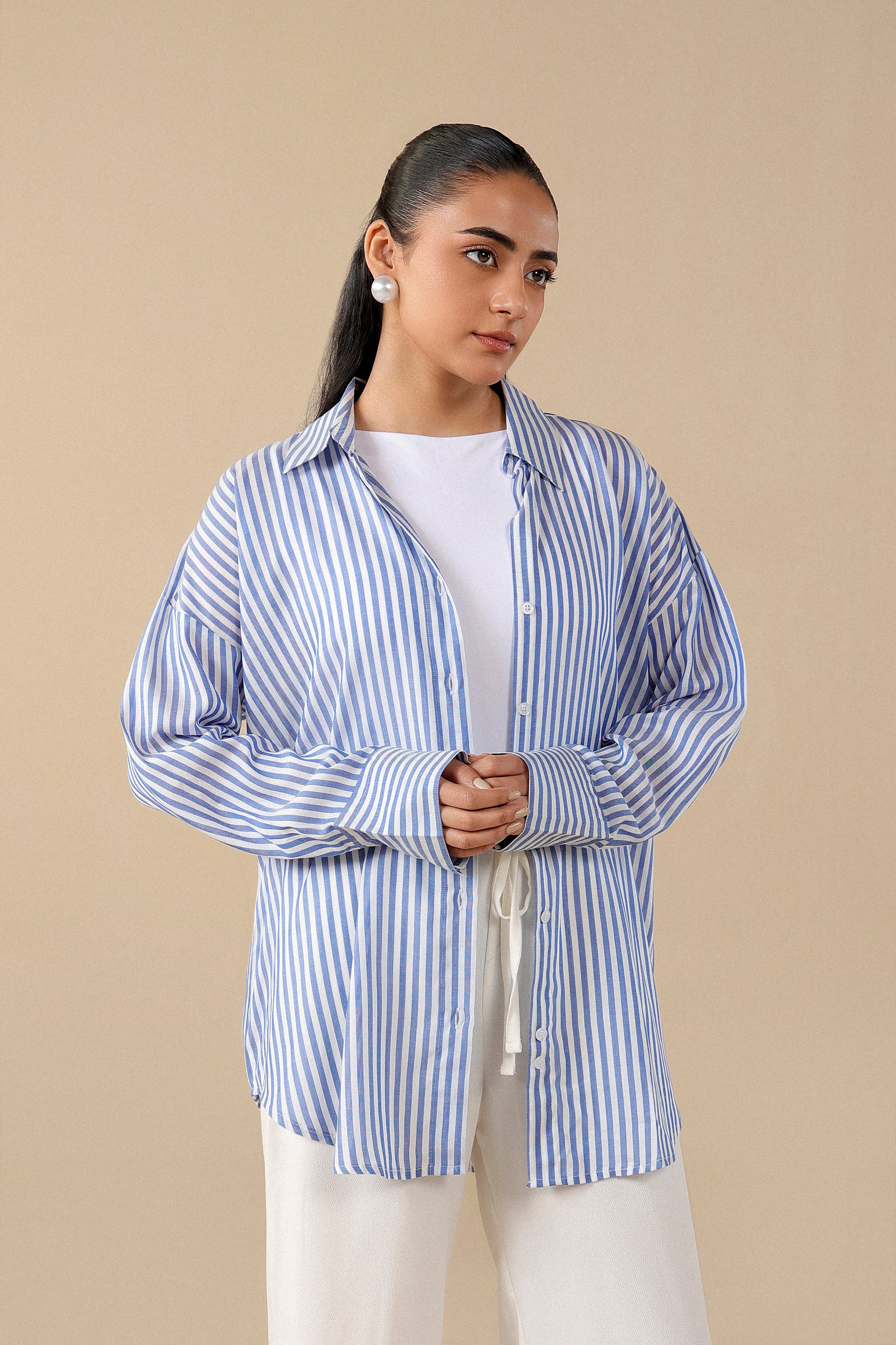 Striped Poplin Shirt