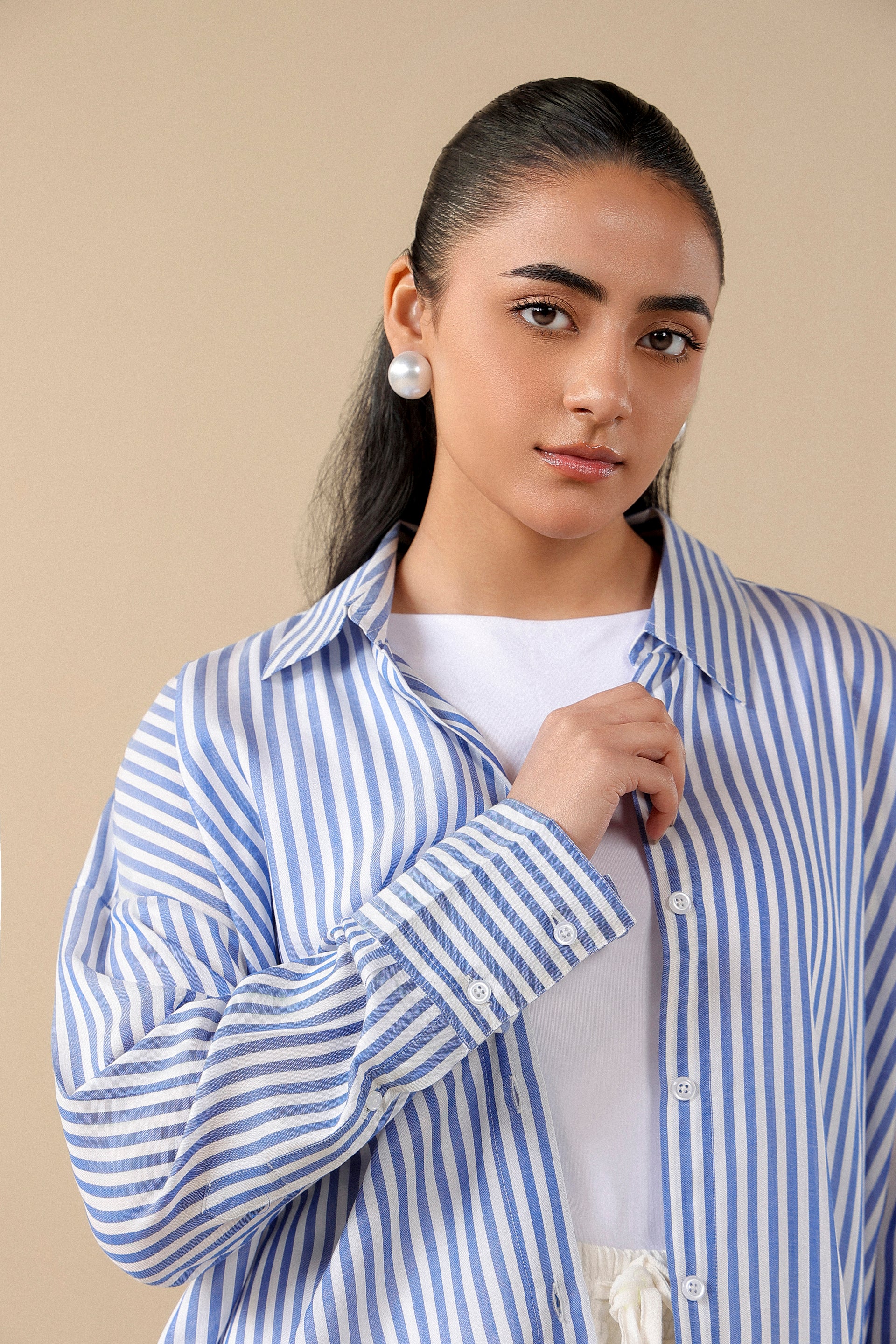 Striped Poplin Shirt