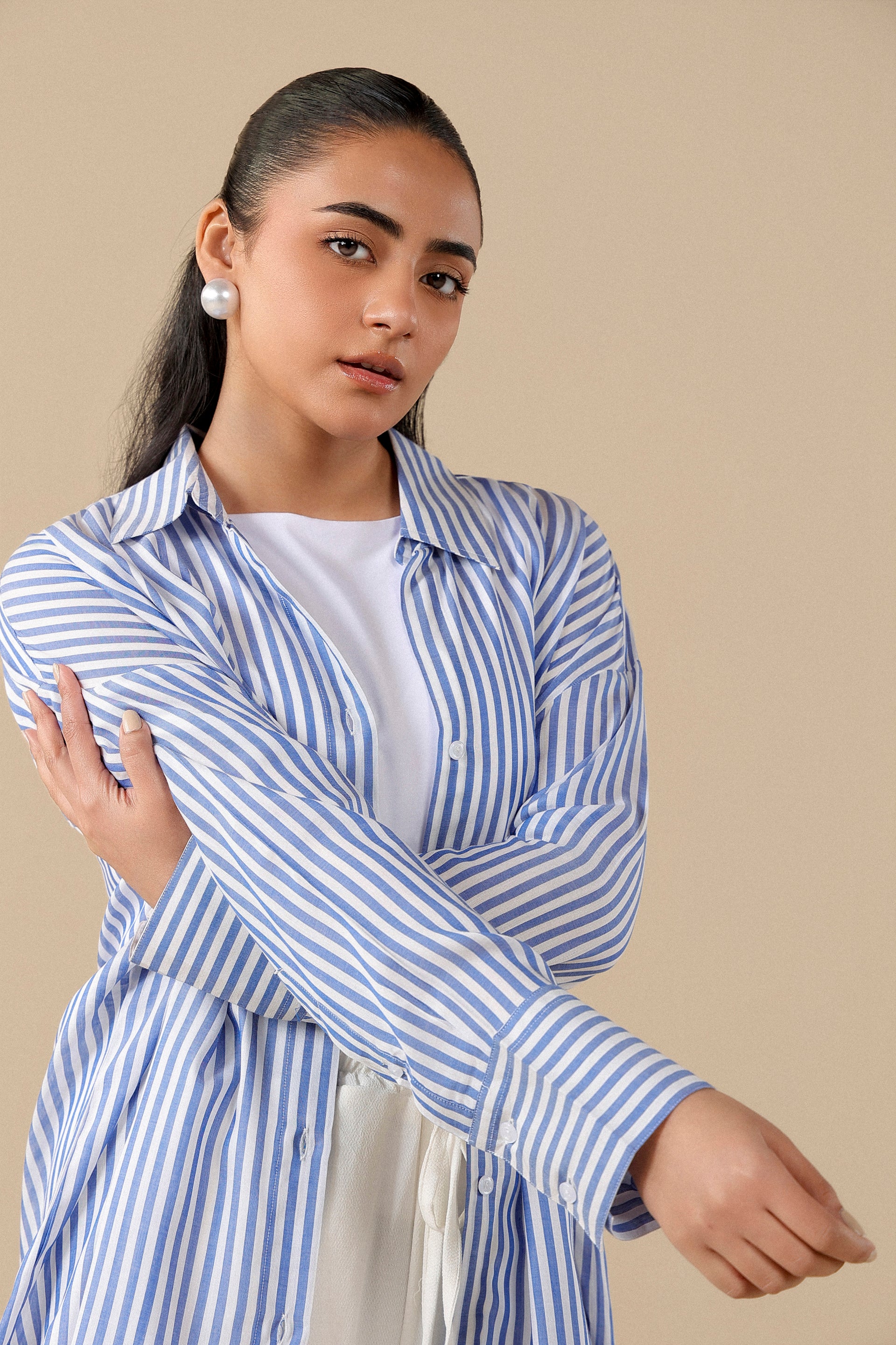 Striped Poplin Shirt