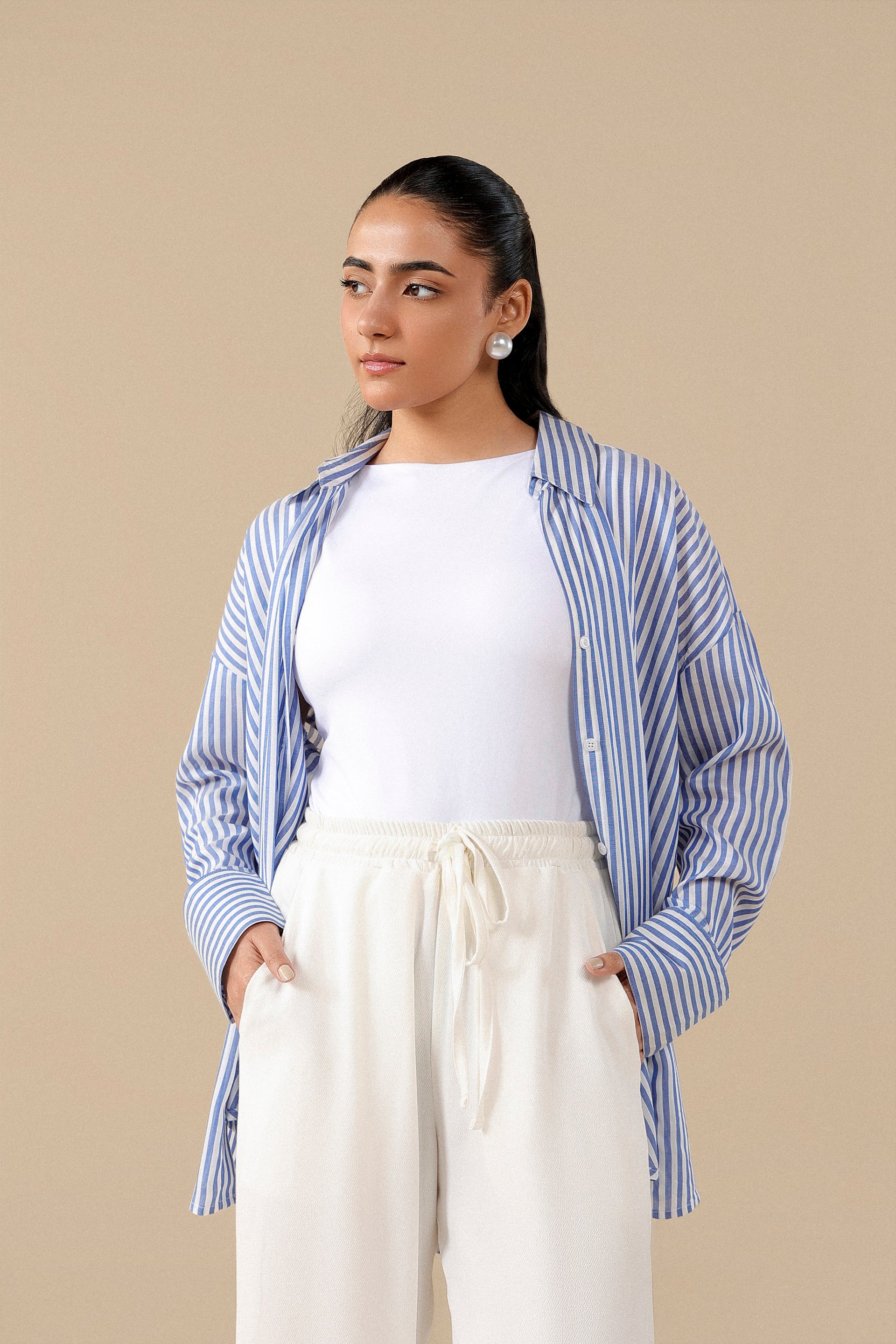 Striped Poplin Shirt