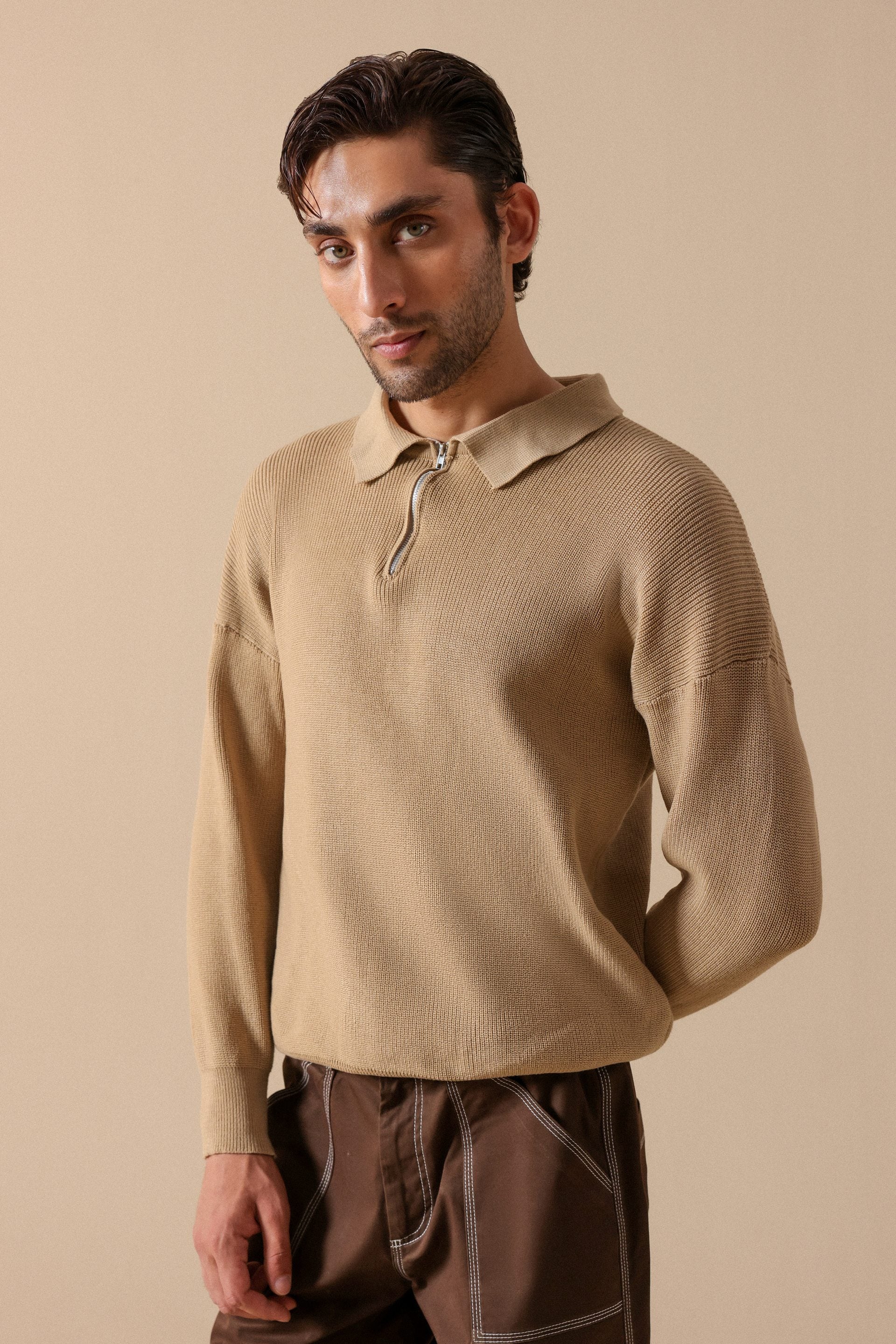 Texture Knit Polo - Miles