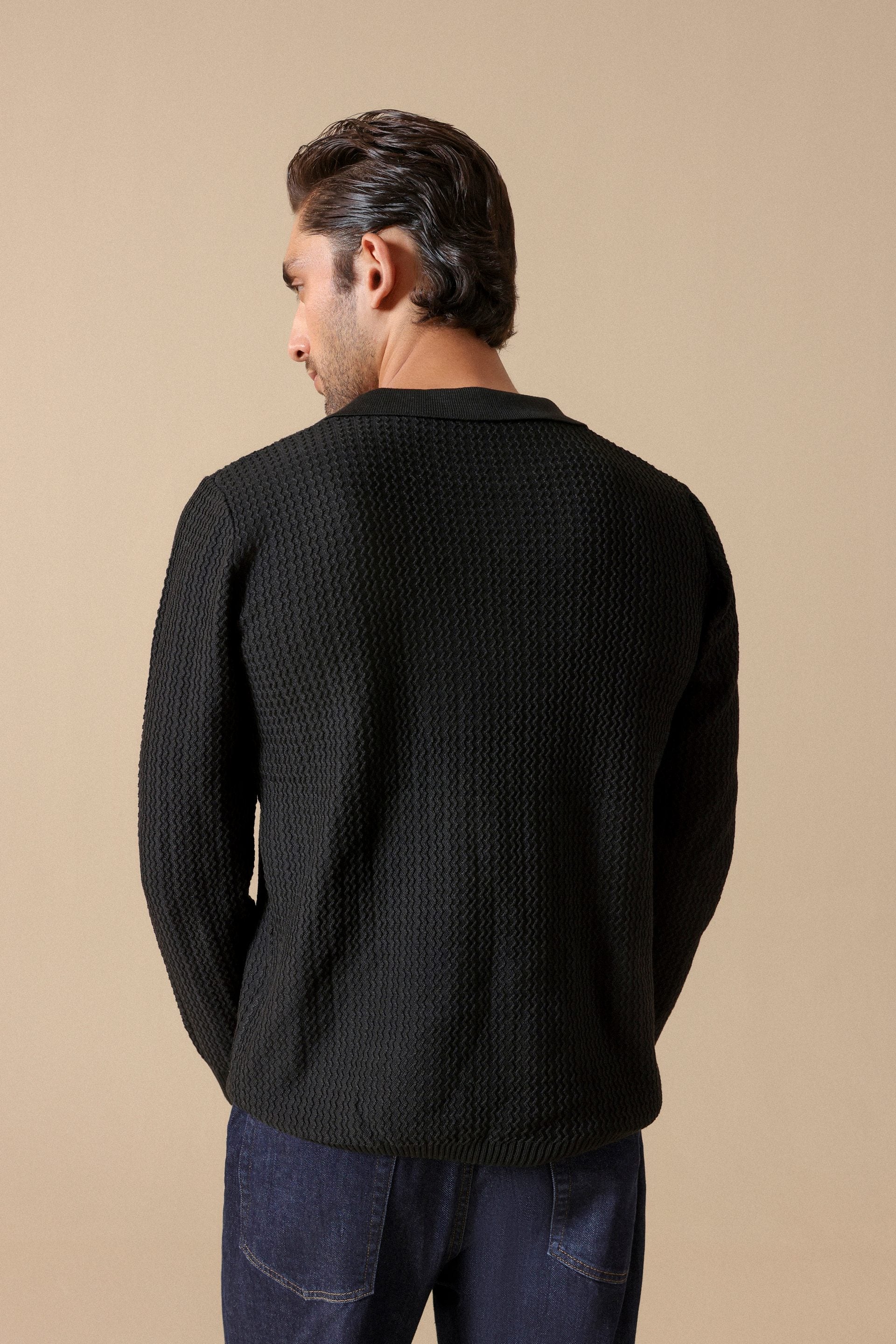 Textured Polo Sweater - Miles