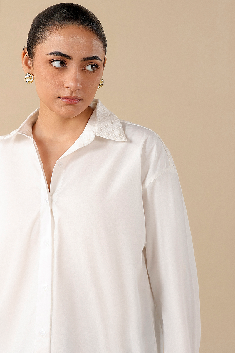 Schiffli Embroidered Shirt
